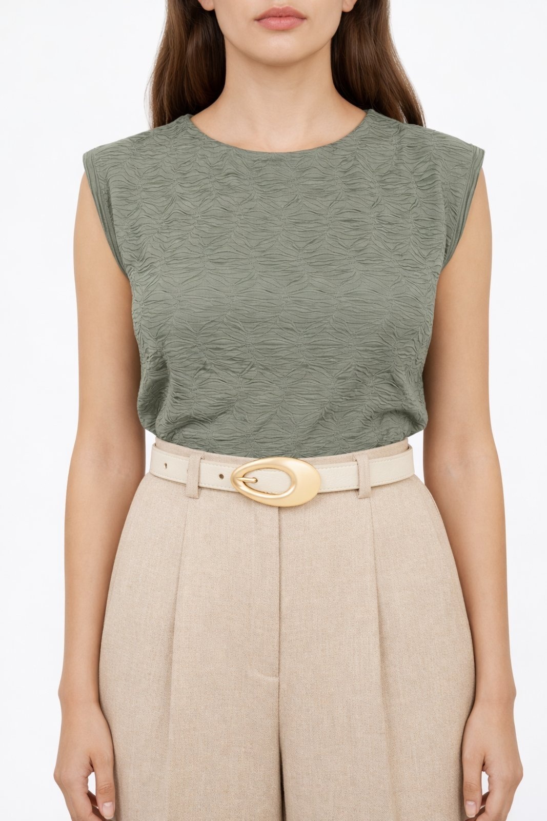 Imagem principal Cinto Fivela Orgânica D Bell Outelet Fashion Off-White D BELL OUTLET FASHION off-white white