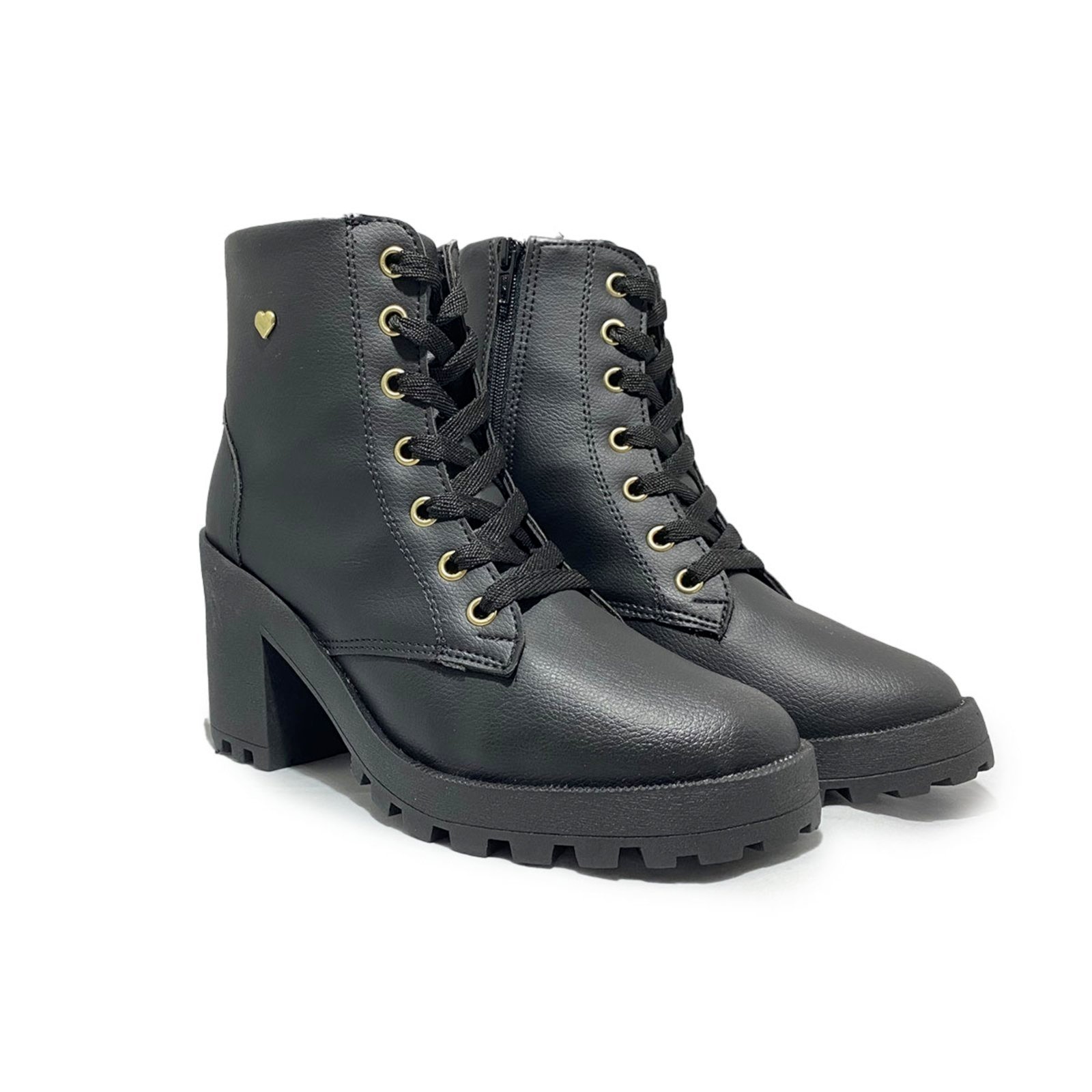 Imagem principal Coturno Feminino Com Salto Cano Curto Confortável ROMEU E JULIETA SHOES preto