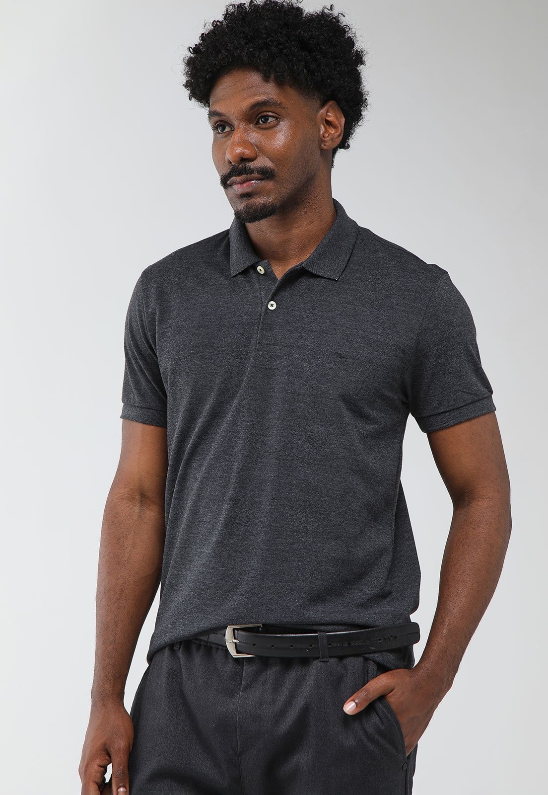 Imagem principal Polo Masculina Aramis Gola Tradicional Chumbo Aramis grafite