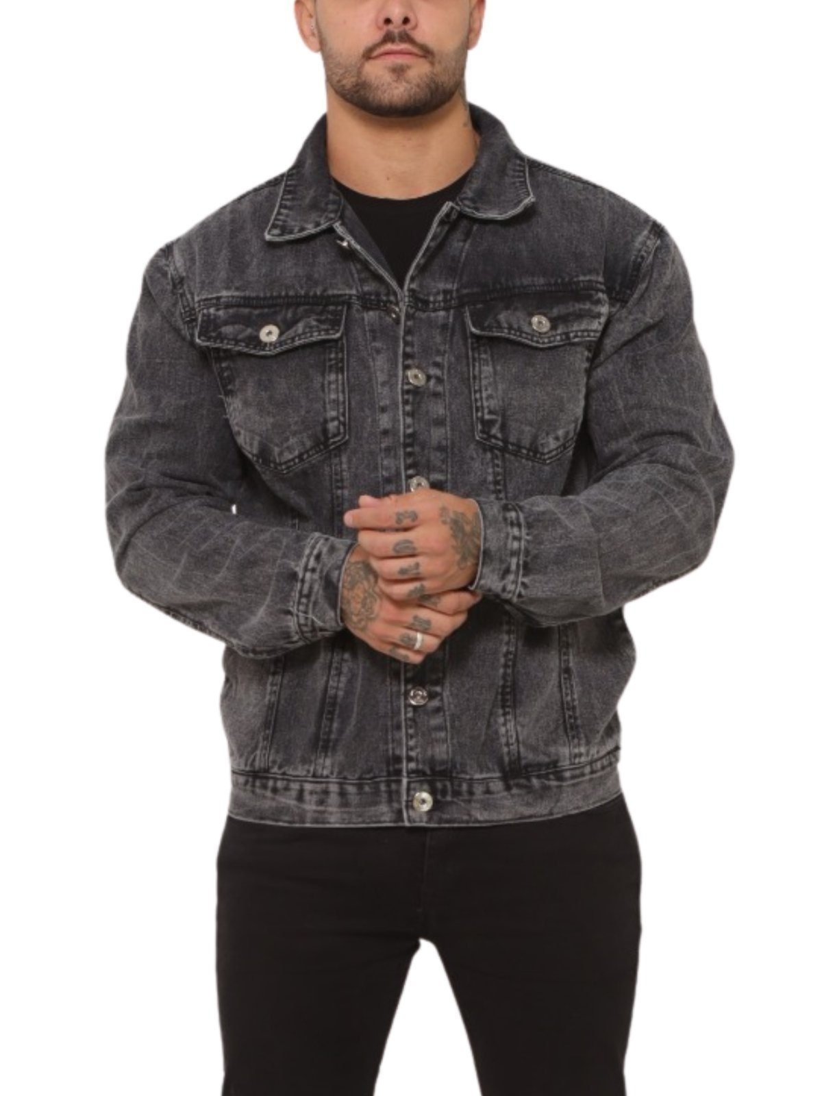 Imagem principal Jaqueta Masculina Jeans Light Escuro JEANS LIGHT cinza/grafite