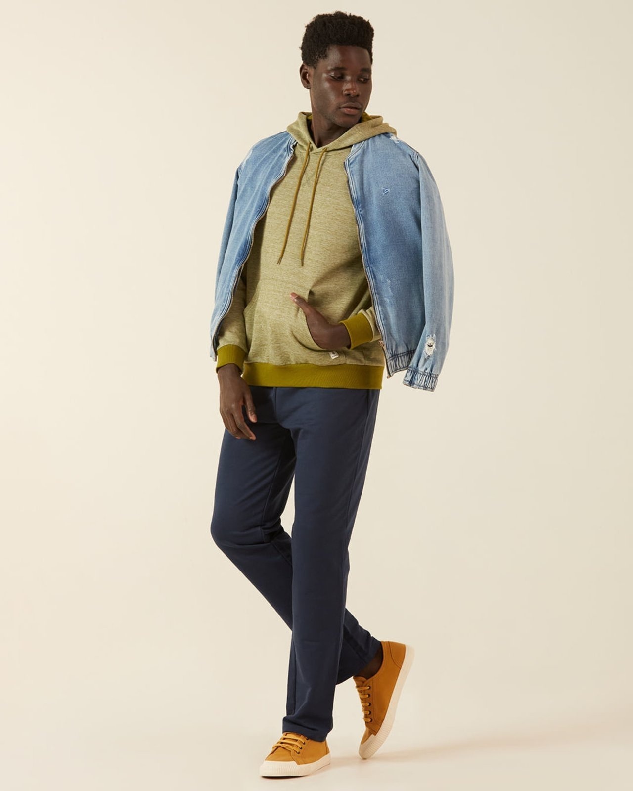 Imagem principal Calça Básica Masculina Moletom Sem Flanela Malwee azul