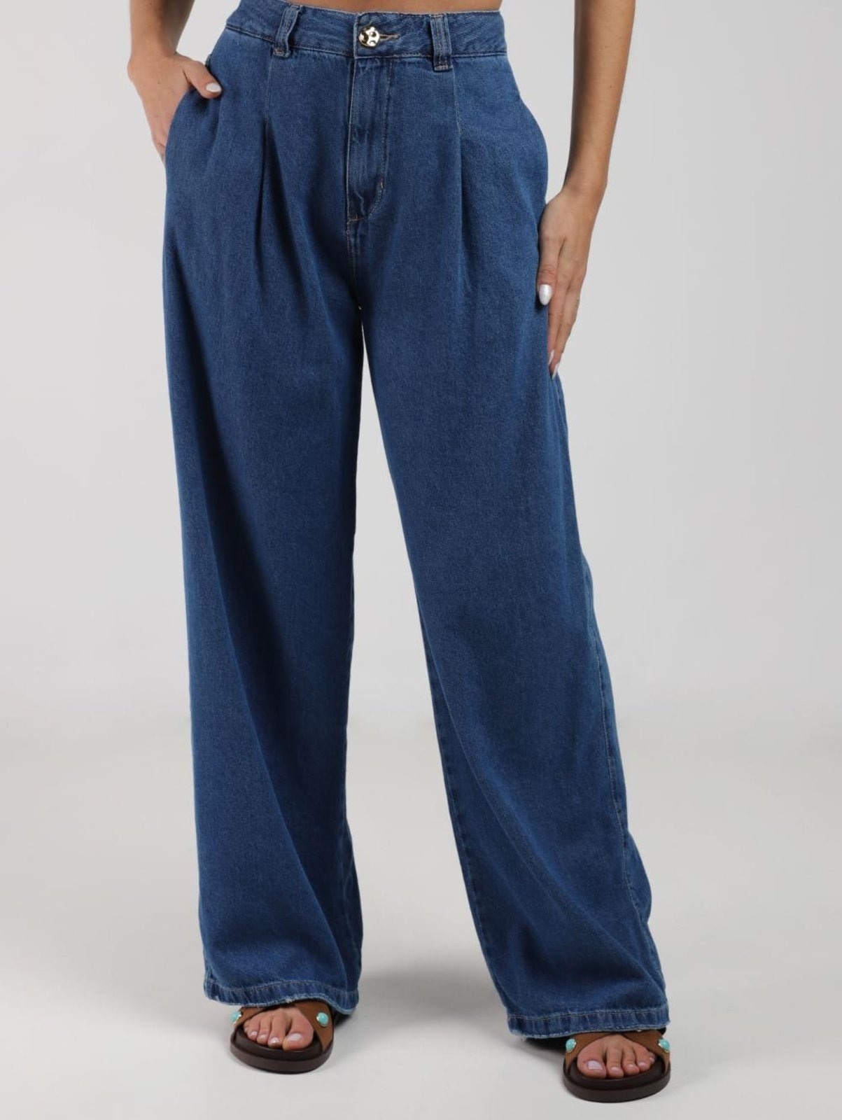 Imagem principal Calça Jeans Wide Leg Autentique Feminina AZUL Autentique unico azul