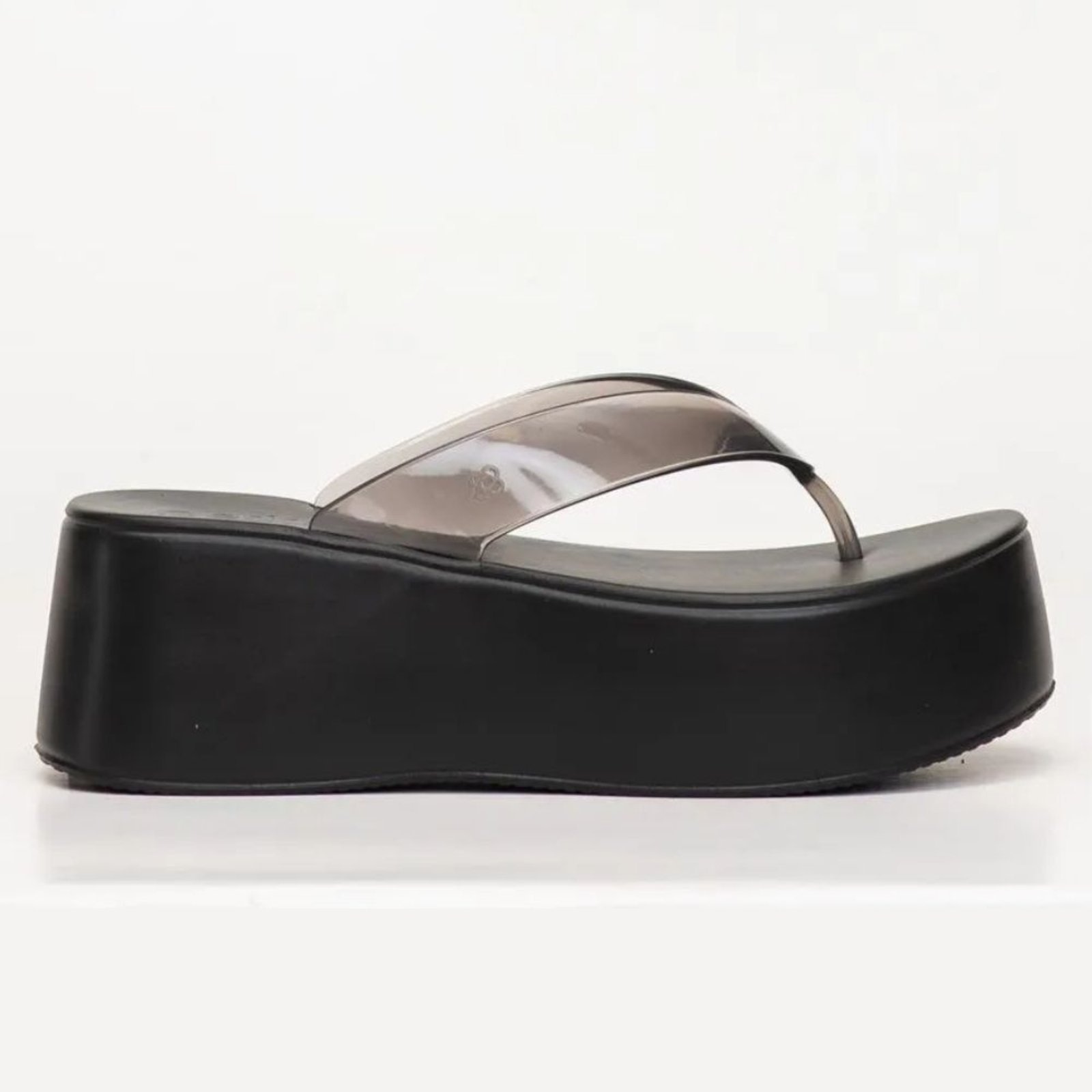 Imagem principal Chinelo Feminino Plataforma Plus II Translúcido Petite Jolie PJ7703 Petite Jolie preto