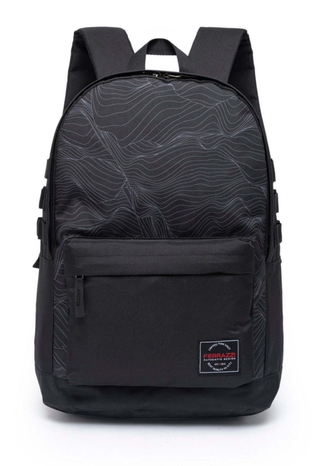 Imagem principal Mochila Juvenil Escolar Casual Resistente Espaçosa Universitária Reforçada Ferrazzi preto