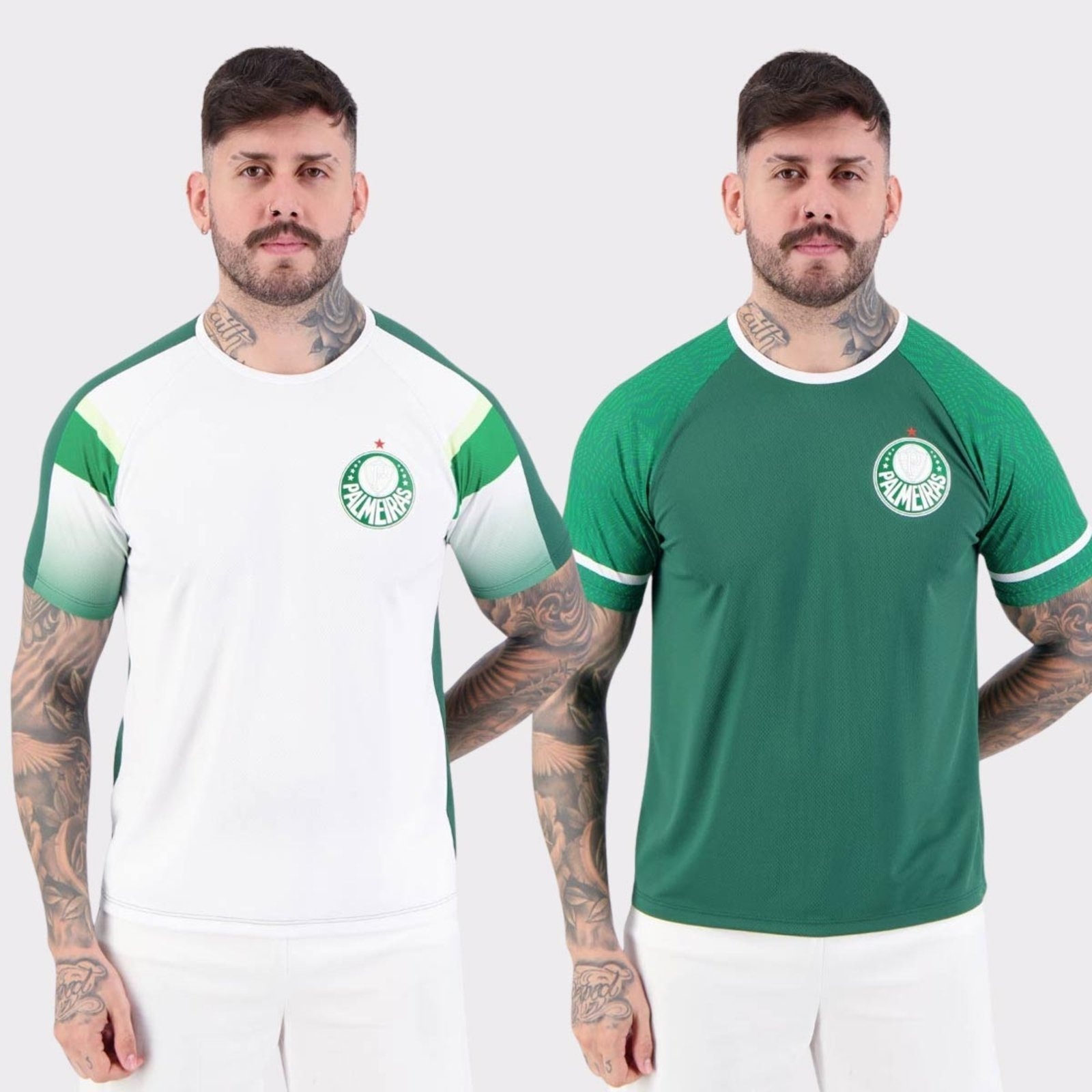 Imagem principal Kit 2 Camisas Palmeiras Alviverde e Verdão Betel verde