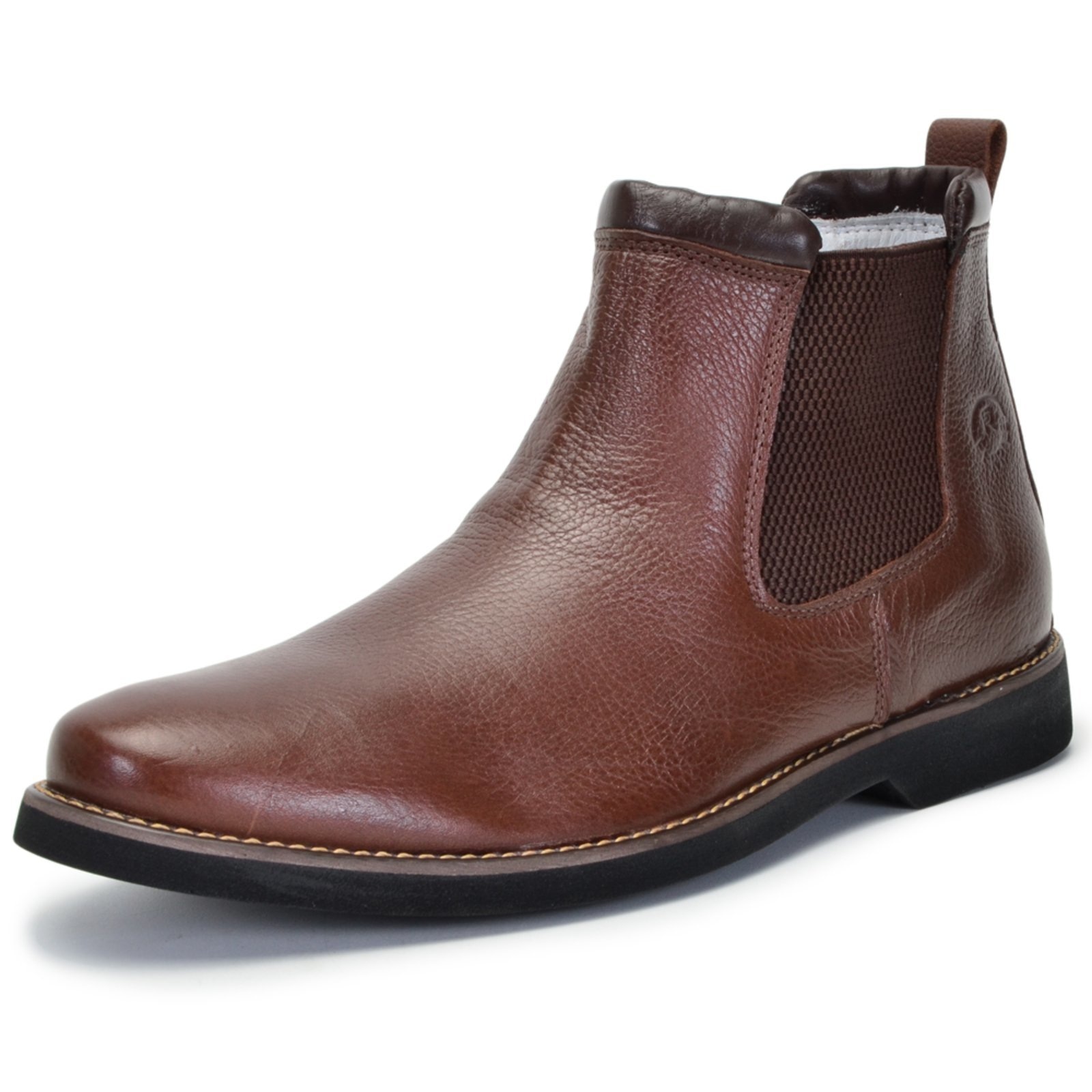 Imagem principal Botina Chelsea Masculina Ferrile Em Couro Forro De Couro Pinhão 22022 Ferrile café