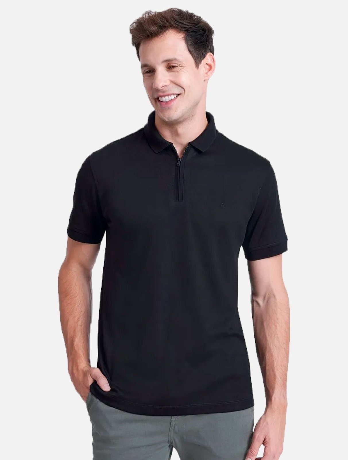 Imagem principal Polo Aramis Regular Malha Dupla PO012259 Preta Aramis preto