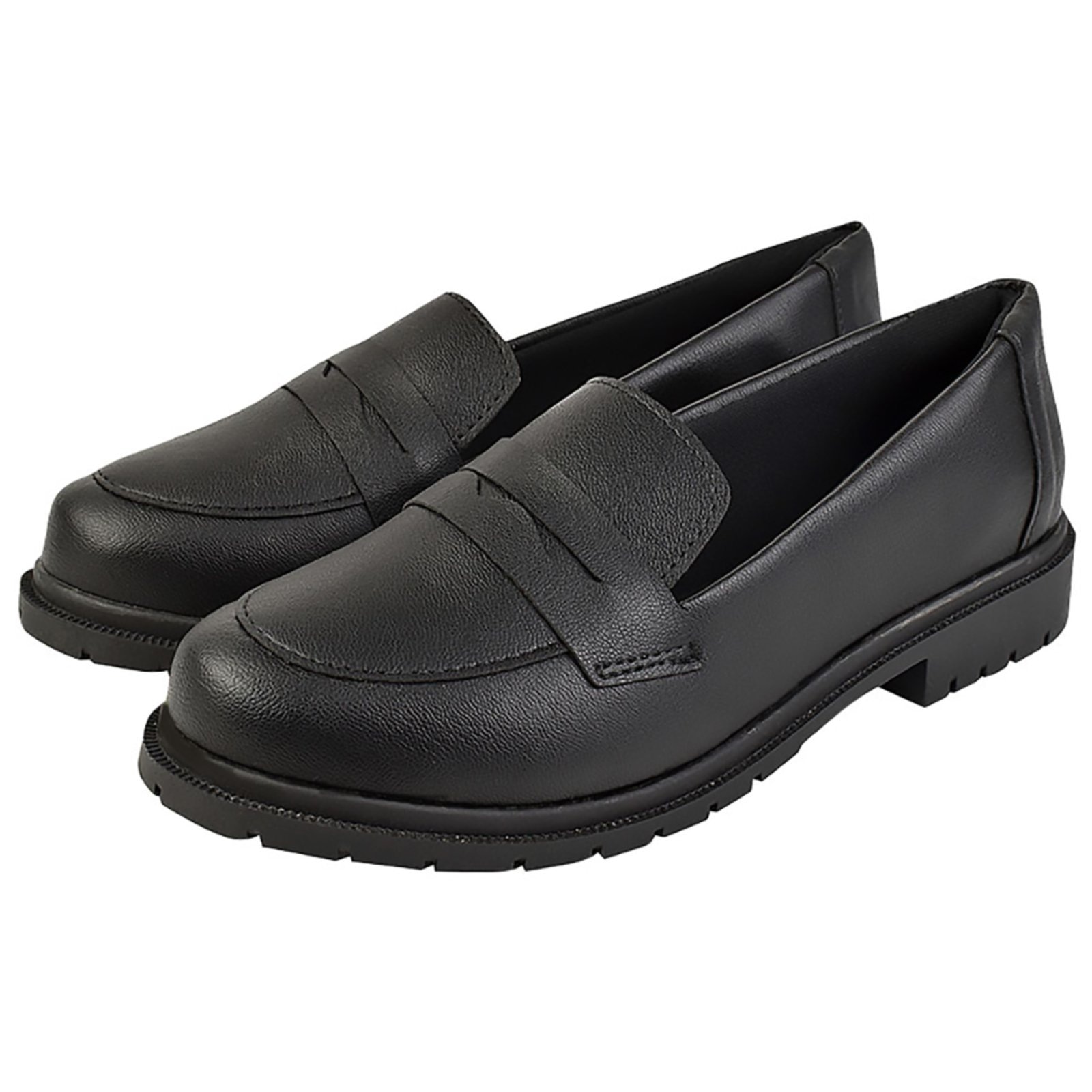 Imagem principal Sapato Feminino Mocassim Tratorado CM Calçados Bico Redondo Confort Oxford Monte Shoes preto