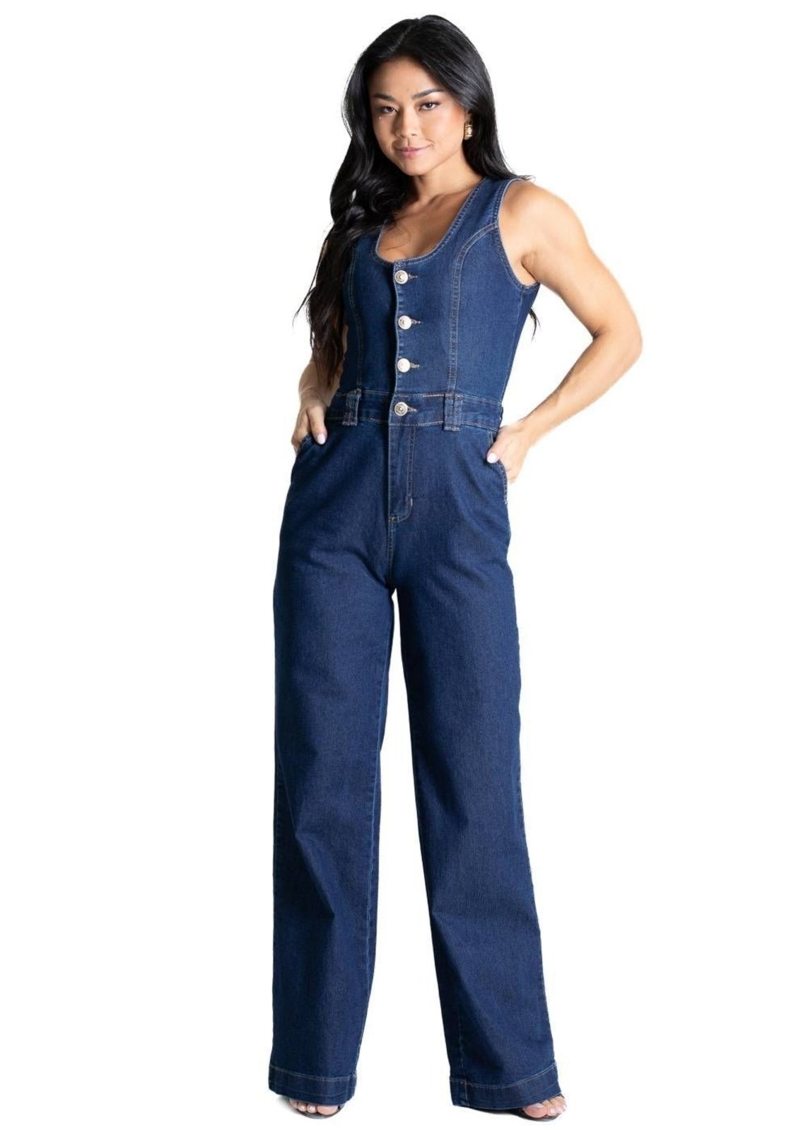 Imagem principal Macacão Jeans Sawary - 281284 Sawary azul