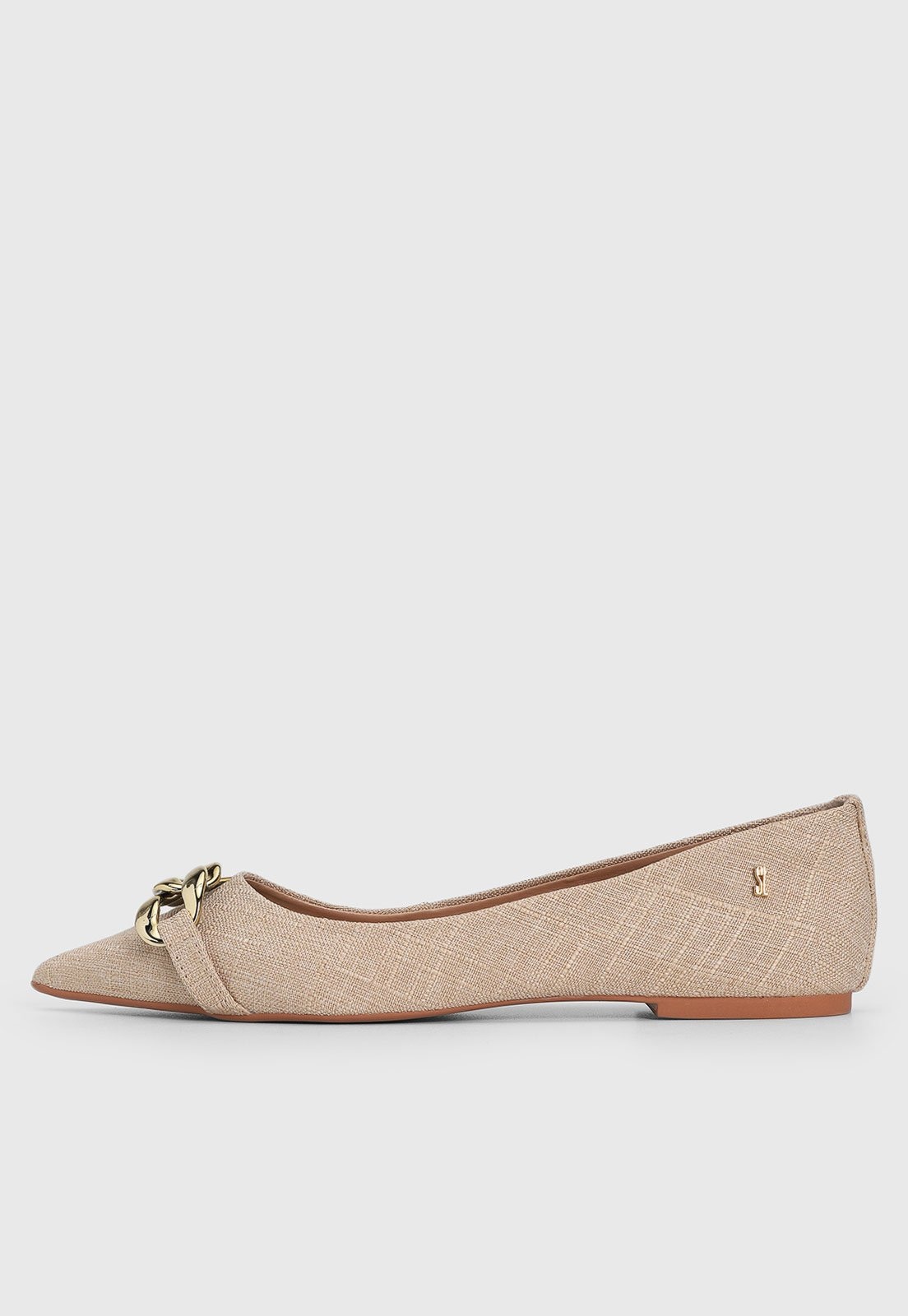 Imagem principal Sapatilha Feminina Santa Lolla Corrente Bico Fino Santa Lolla bege