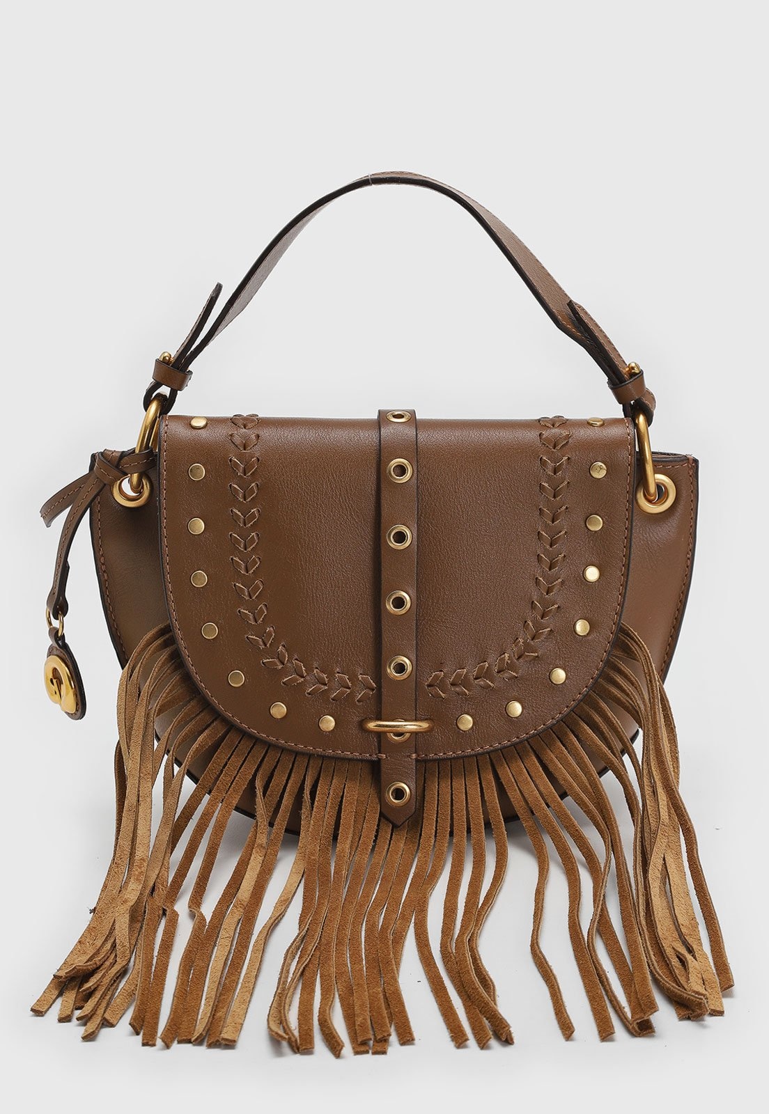 Imagem principal Bolsa Feminina Vicenza Franjas Vicenza caramelo