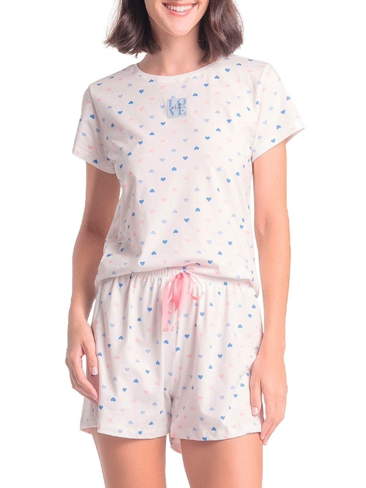 Imagem principal Pijama Feminino Curto Espaço Pijama 4010352 Espaço Pijama branco