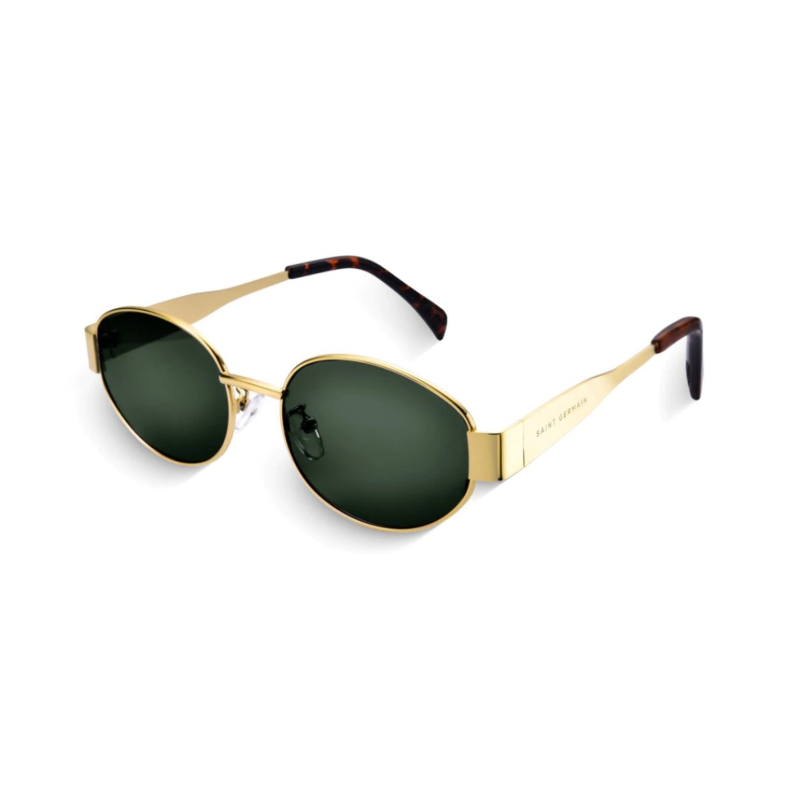 Imagem principal Óculos de Sol Oval Feminino Saint Germain Capri Verde Saint Germain Brand dourado/verde verde