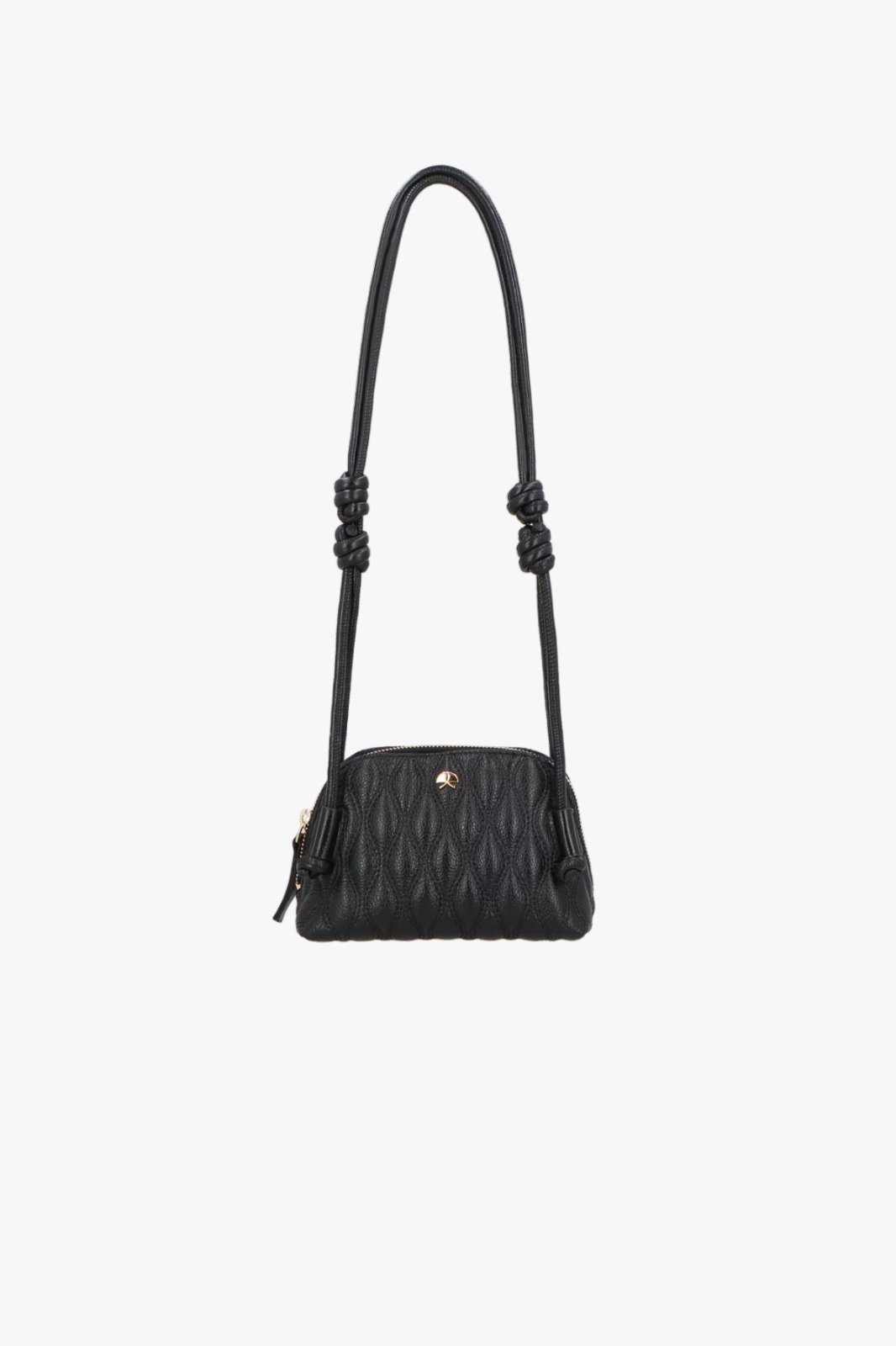 Imagem principal BOLSA PEQUENA EM COURO MATELASSÊ COM NÓS NA ALÇA Luiza Barcelos preto