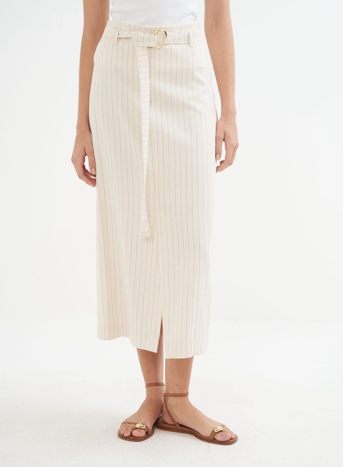 Imagem principal Saia Listrada Midi Colcci Colcci bege