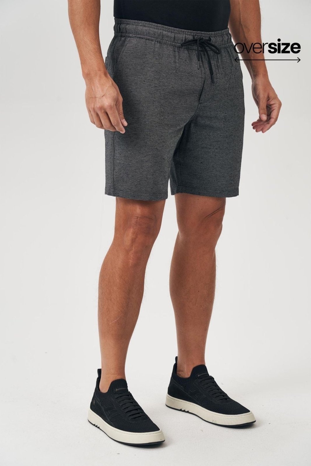 Imagem principal Bermuda Casual Risc Masculina Oversize Acostamento ACOSTAMENTO MASCULINO preto