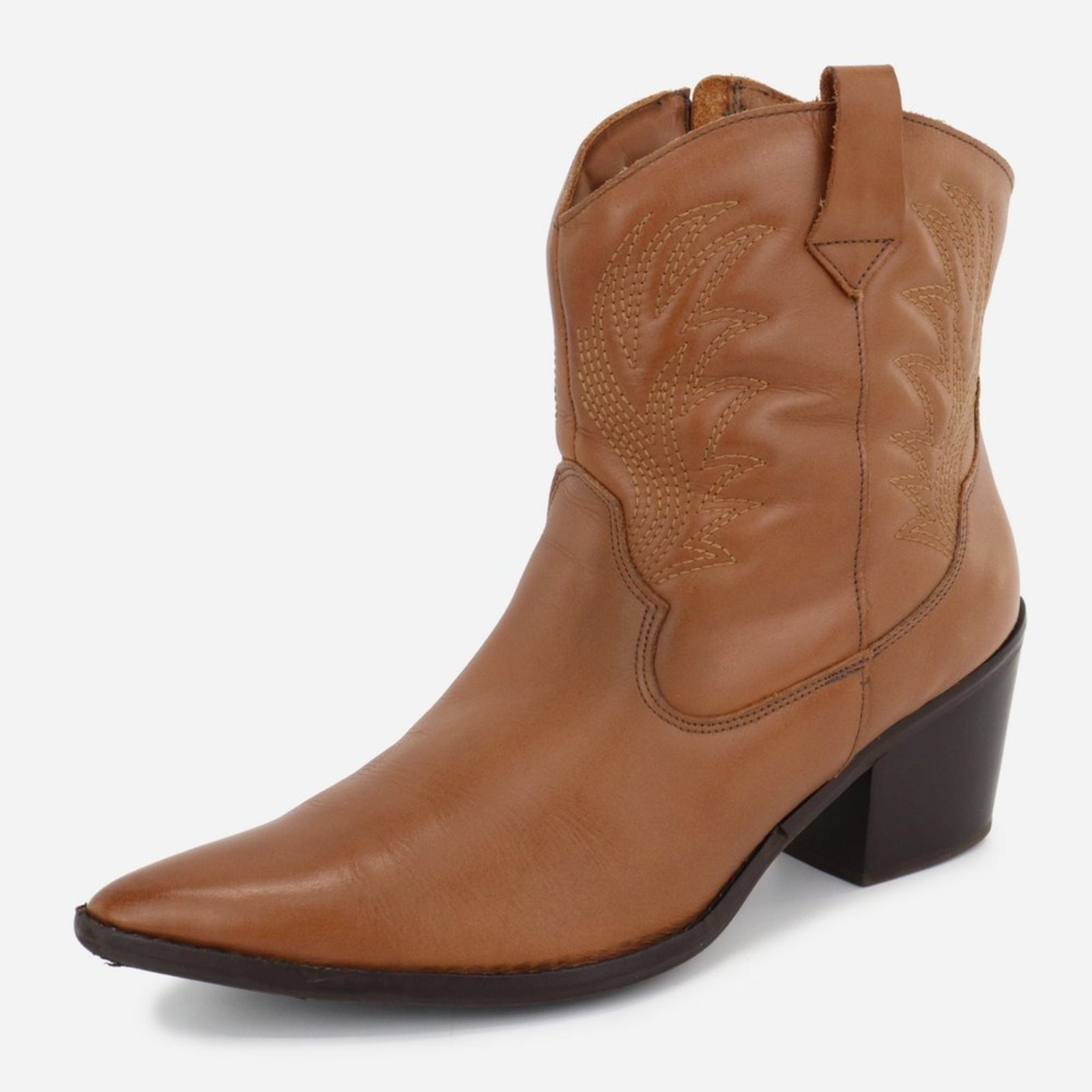 Imagem principal Bota Maria Paua Store Country Feminina Couro Bordada Bico Fino Conforto MARIA PAULA amarelo