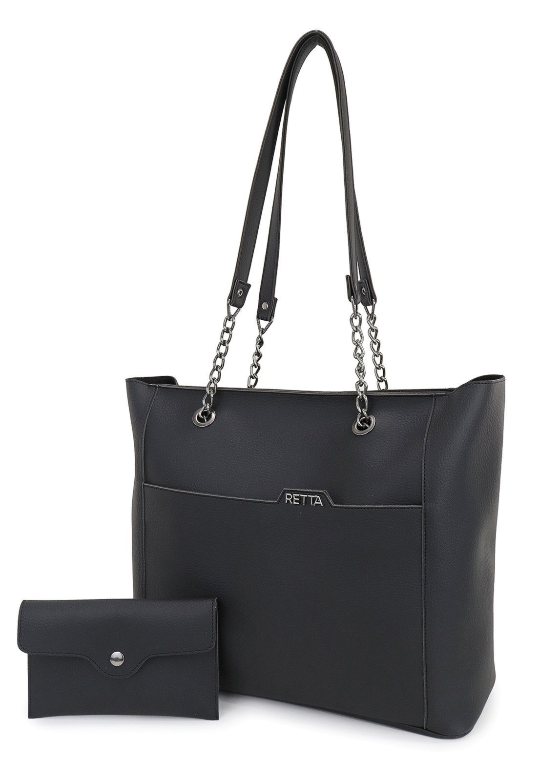 Imagem principal Bolsa Saco Grande Ombro e Mão Retta Oficial Preta Retta Oficial preto