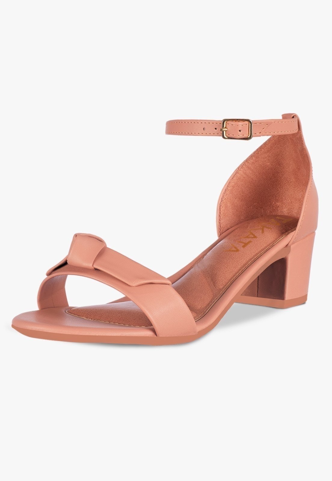 Imagem principal Sandália Feminina Salto Quadrado Bloco Baixo Laço Nó Sintético TAKATA BY RAFAEL TAKATA nude