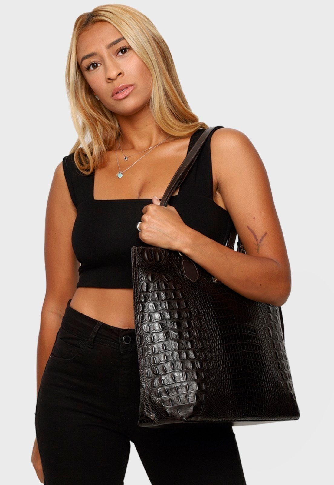 Imagem principal Bolsa Shopper Couro Mariart 5200MRT Mariart café