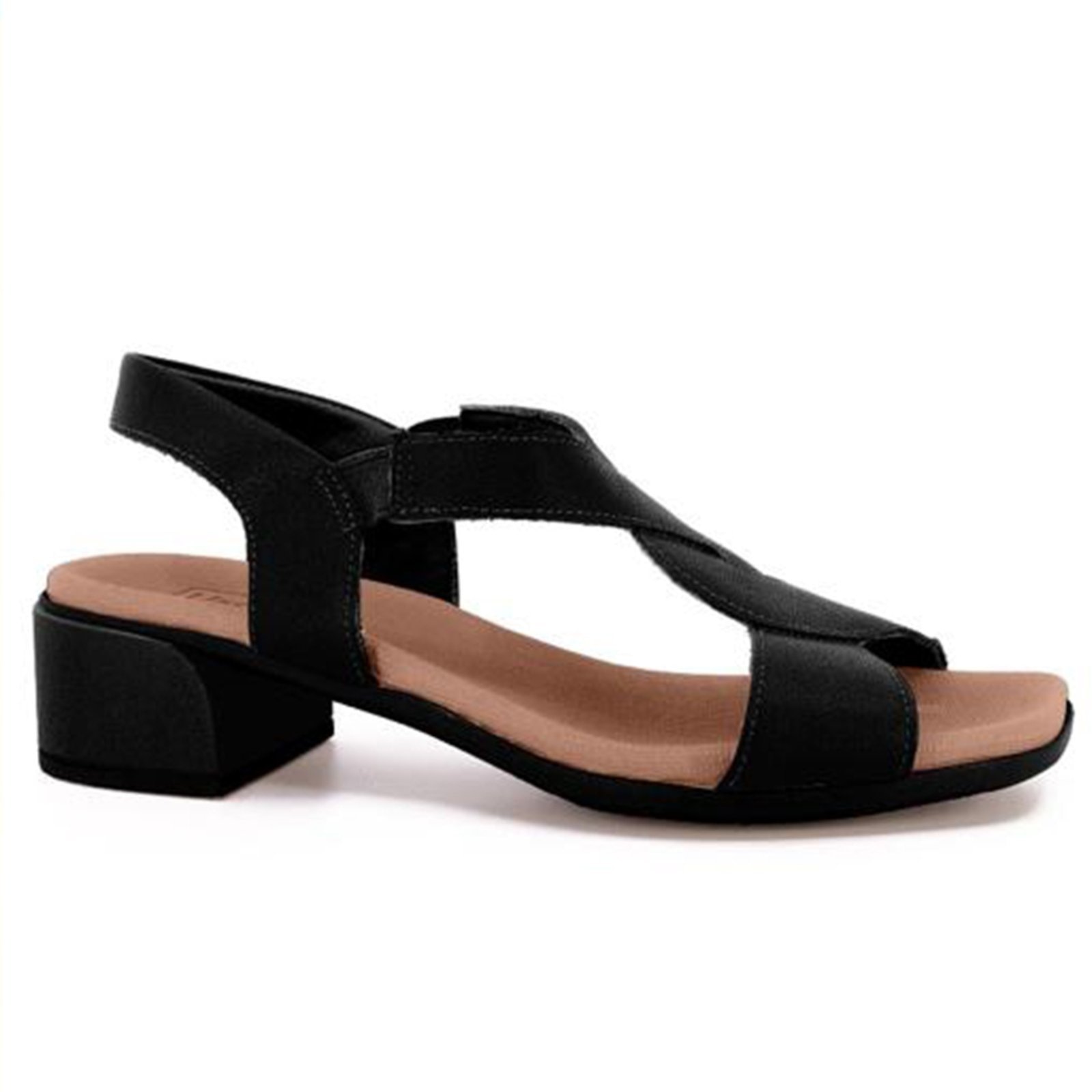 Imagem principal Sandália Bico Quadrado Couro Usaflex 009 Usaflex preto