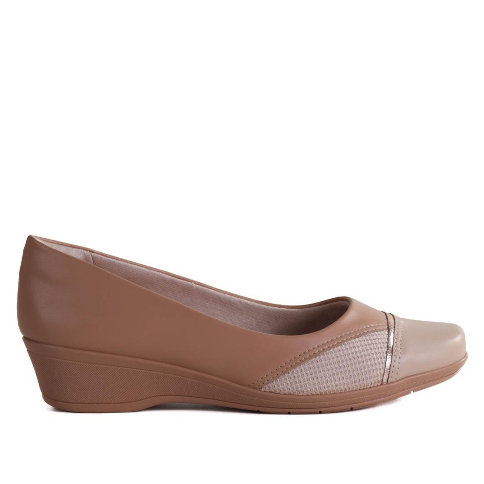 Imagem principal Sapatilha Comfortflex Feminina Anabela 2494302 Nude Incolor Comfortflex incolor nude