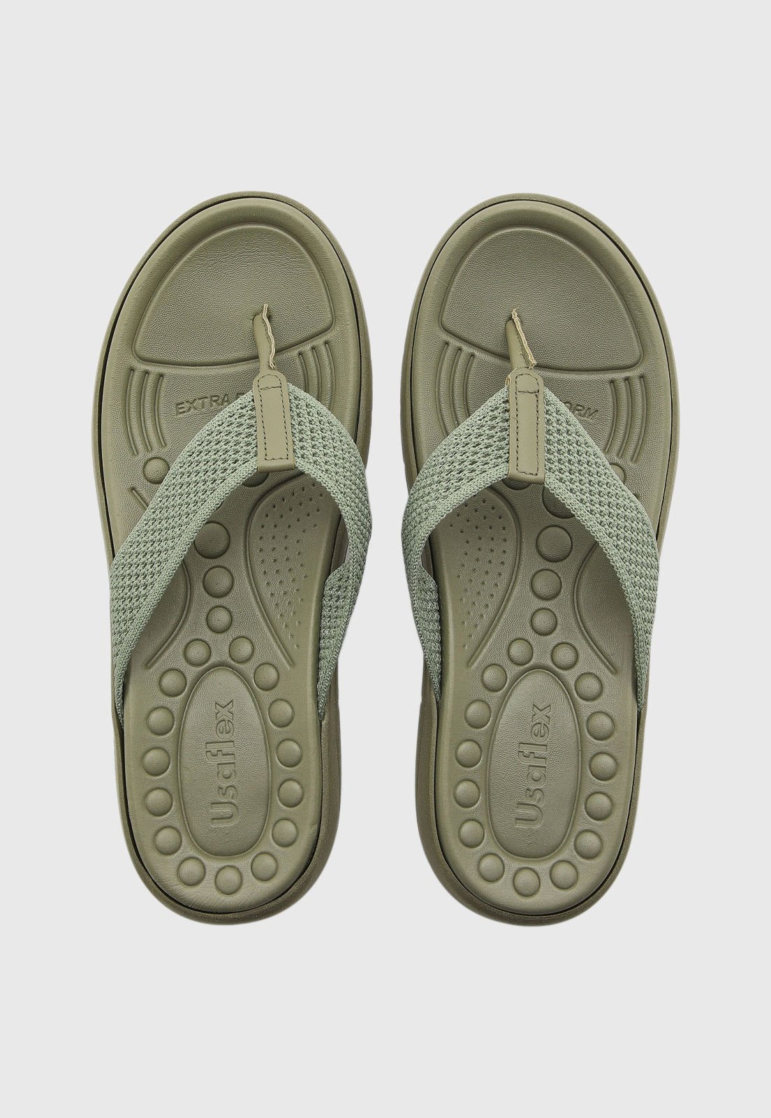 Imagem principal Chinelo Dedo Feminino Usaflex Tiras Texturizadas Usaflex verde