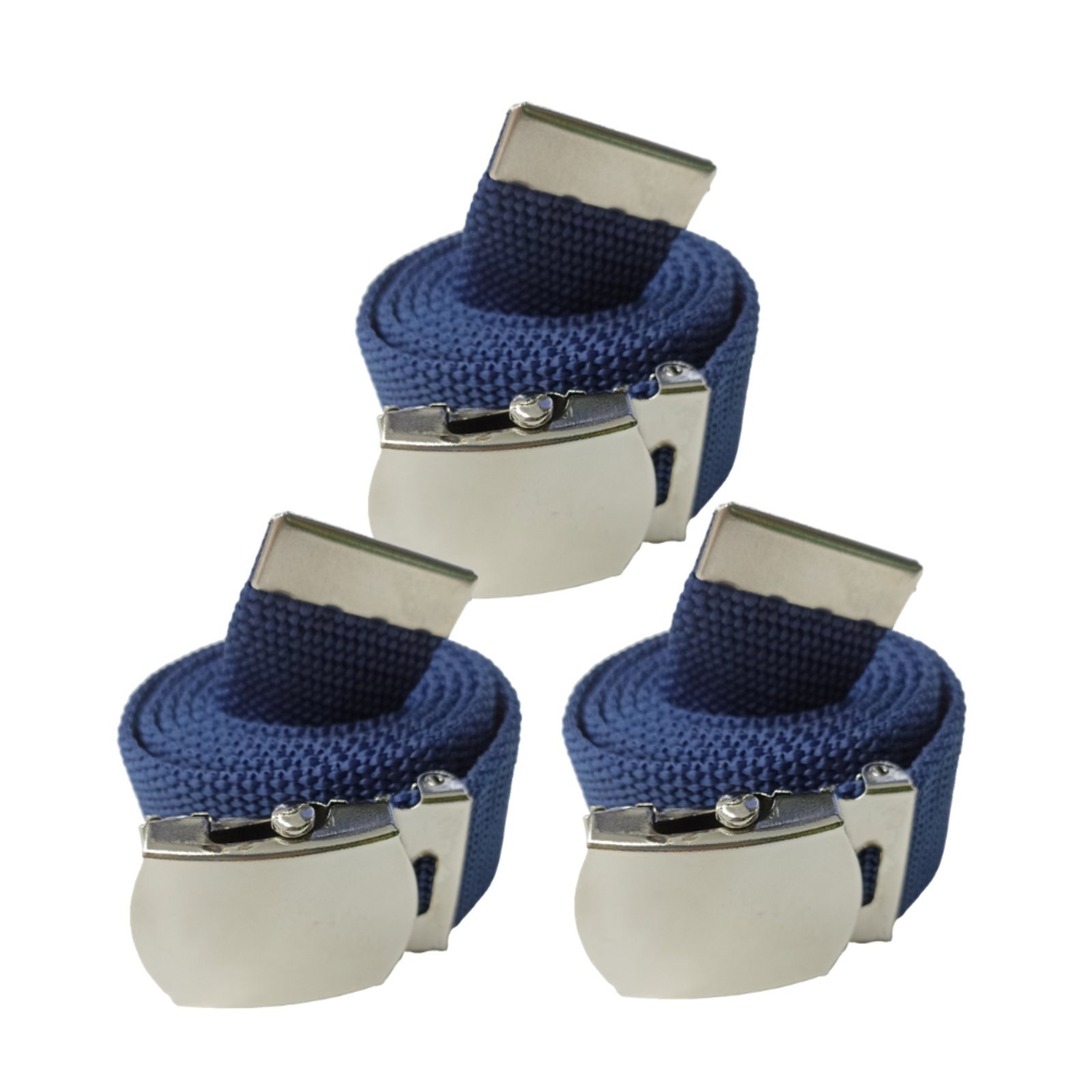 Imagem principal Kit 3 Cintos Hipica Lona com Fivela de Pressão Hipica azul marinho