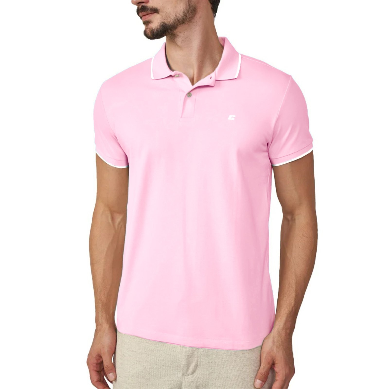 Imagem principal Camisa Polo Colcci Logo Listra Pr26 Elle Masculino Colcci rosa