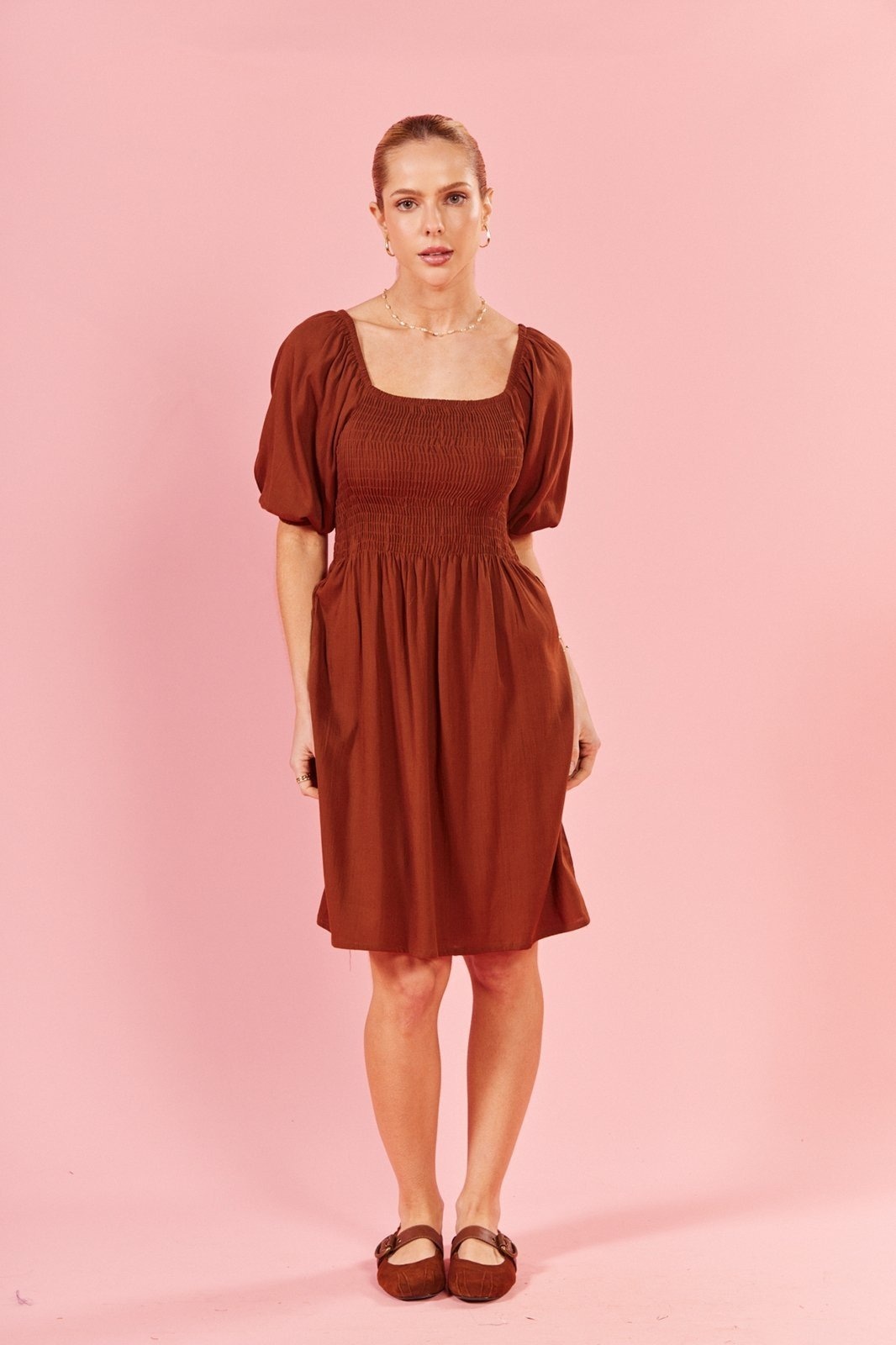 Imagem principal Vestido In Love Curto Gabriele In Love marrom