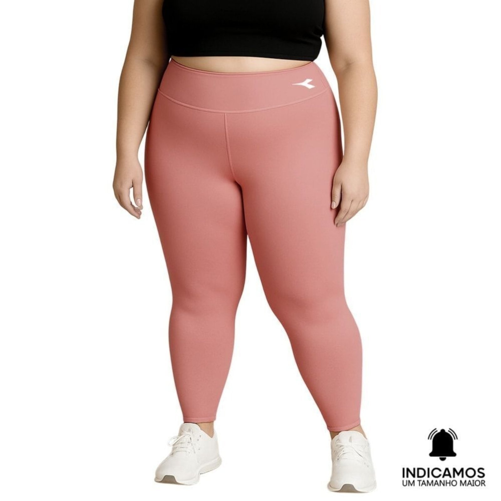 Imagem principal Calça Legging Diadora Small Logo Plus Size Feminina Diadora rosa