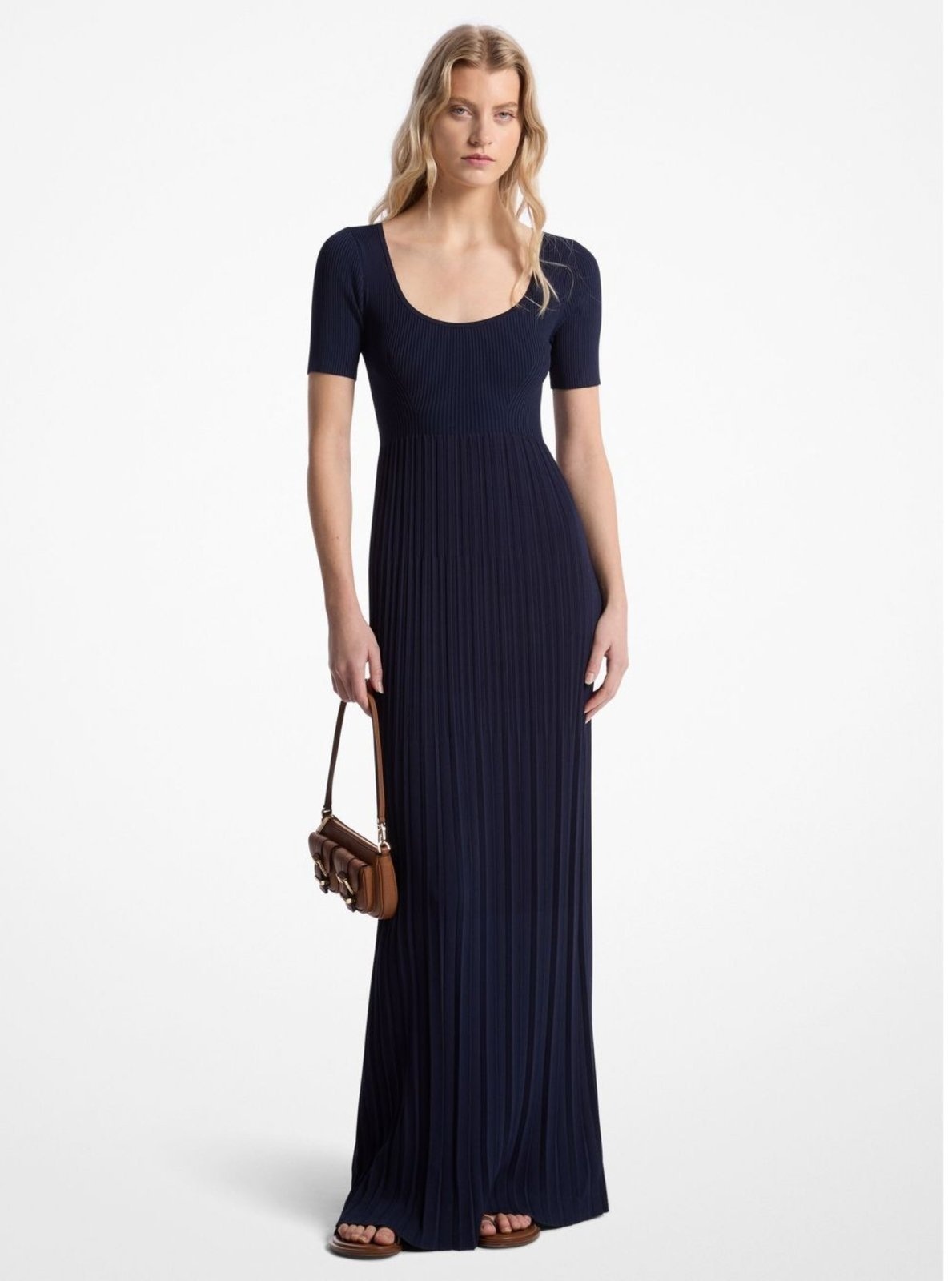 Imagem principal Vestido Midi De Viscose Ms582xrbfd409 Michael Kors azul