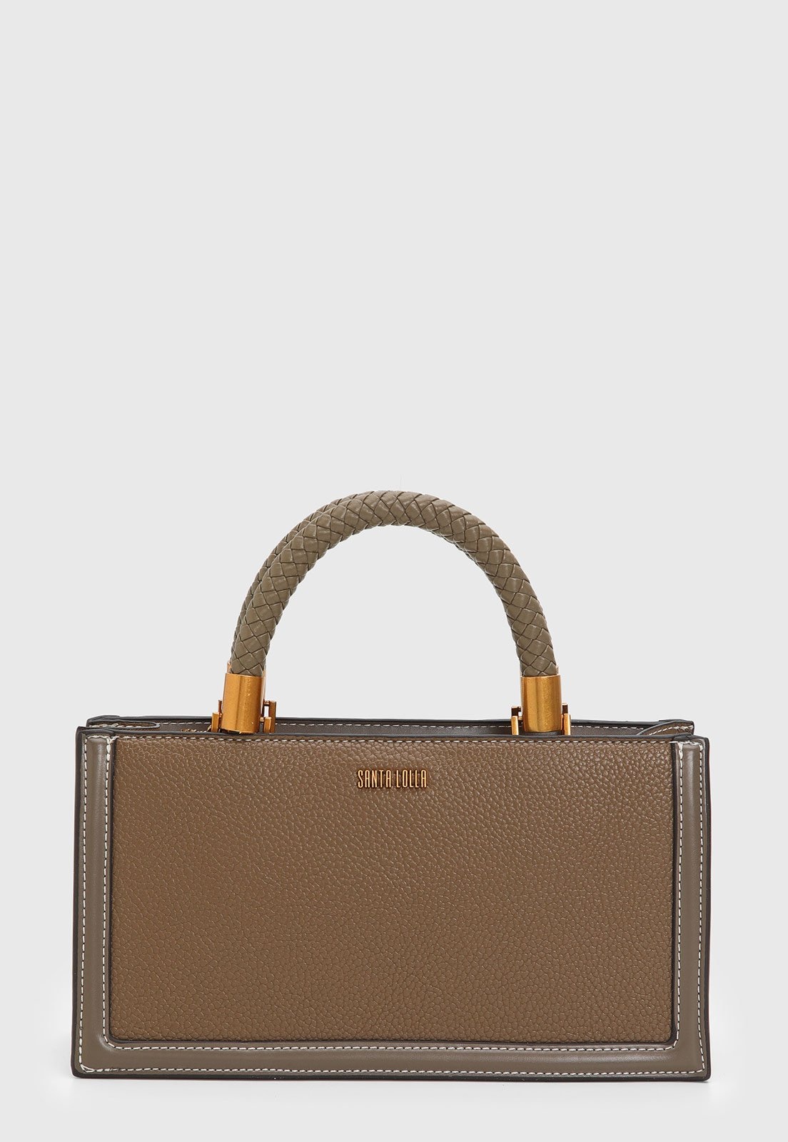Imagem principal Bolsa Feminina Santa Lolla Estruturada Trançada Santa Lolla marrom