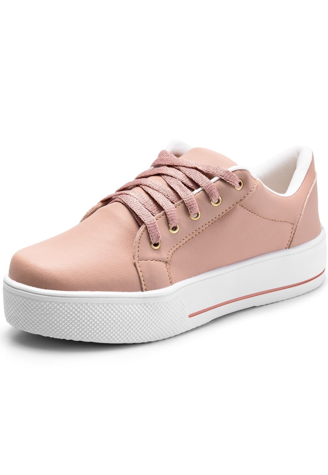 Imagem principal Tenis Casual Lumiss Confortável Leve Plataforma LUMISS nude