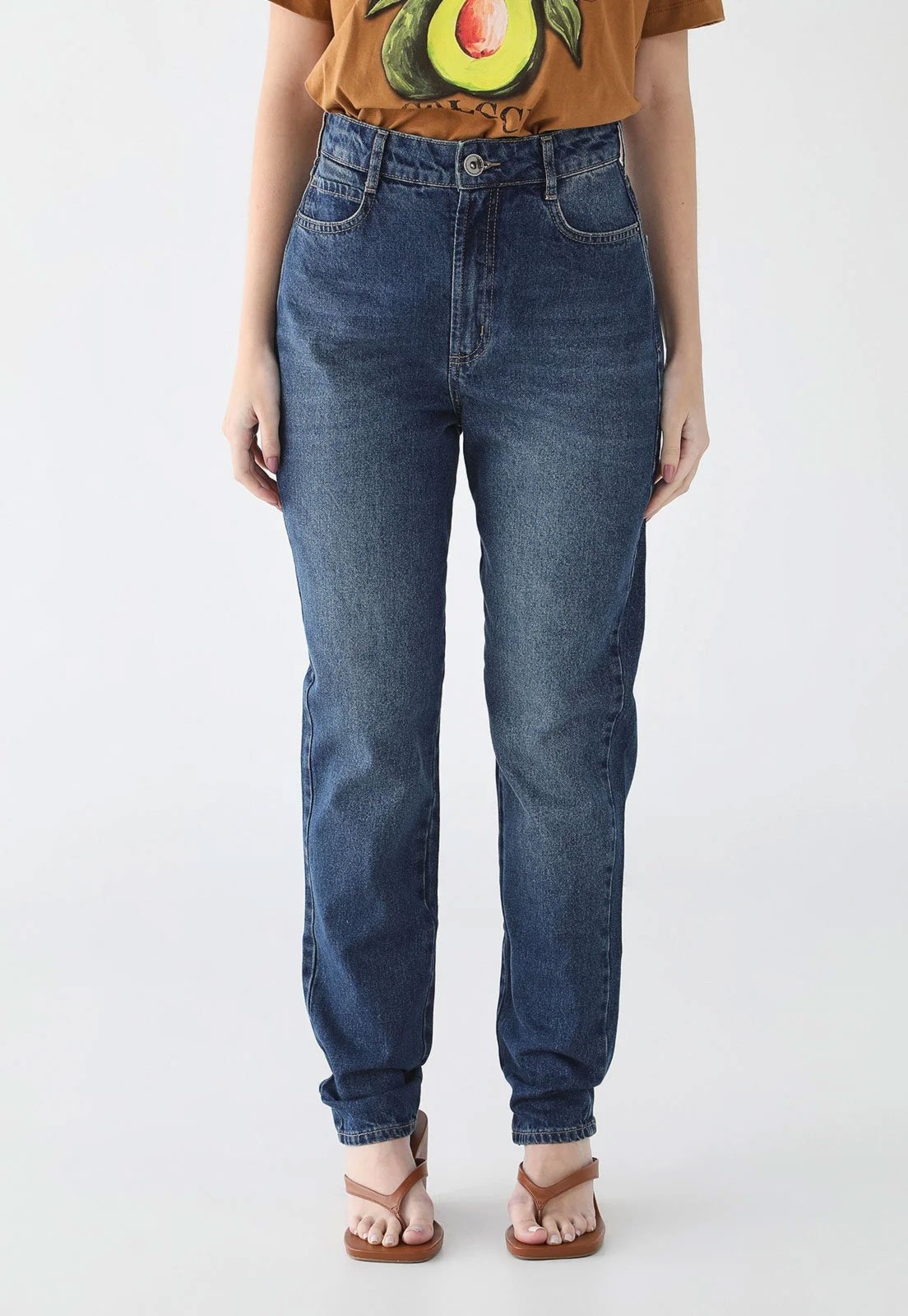 Imagem principal Calça Jeans Feminina Colcci Cintura Alta Média Colcci azul