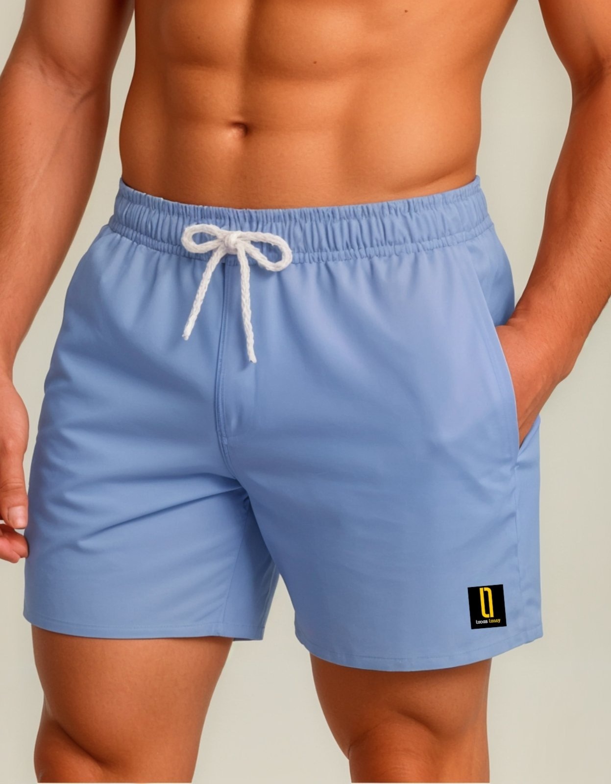 Imagem principal Short Masculino Neon Bermuda Praia Mauricinho Jr Rf. 001 Azul Lucas Lunny azul neon