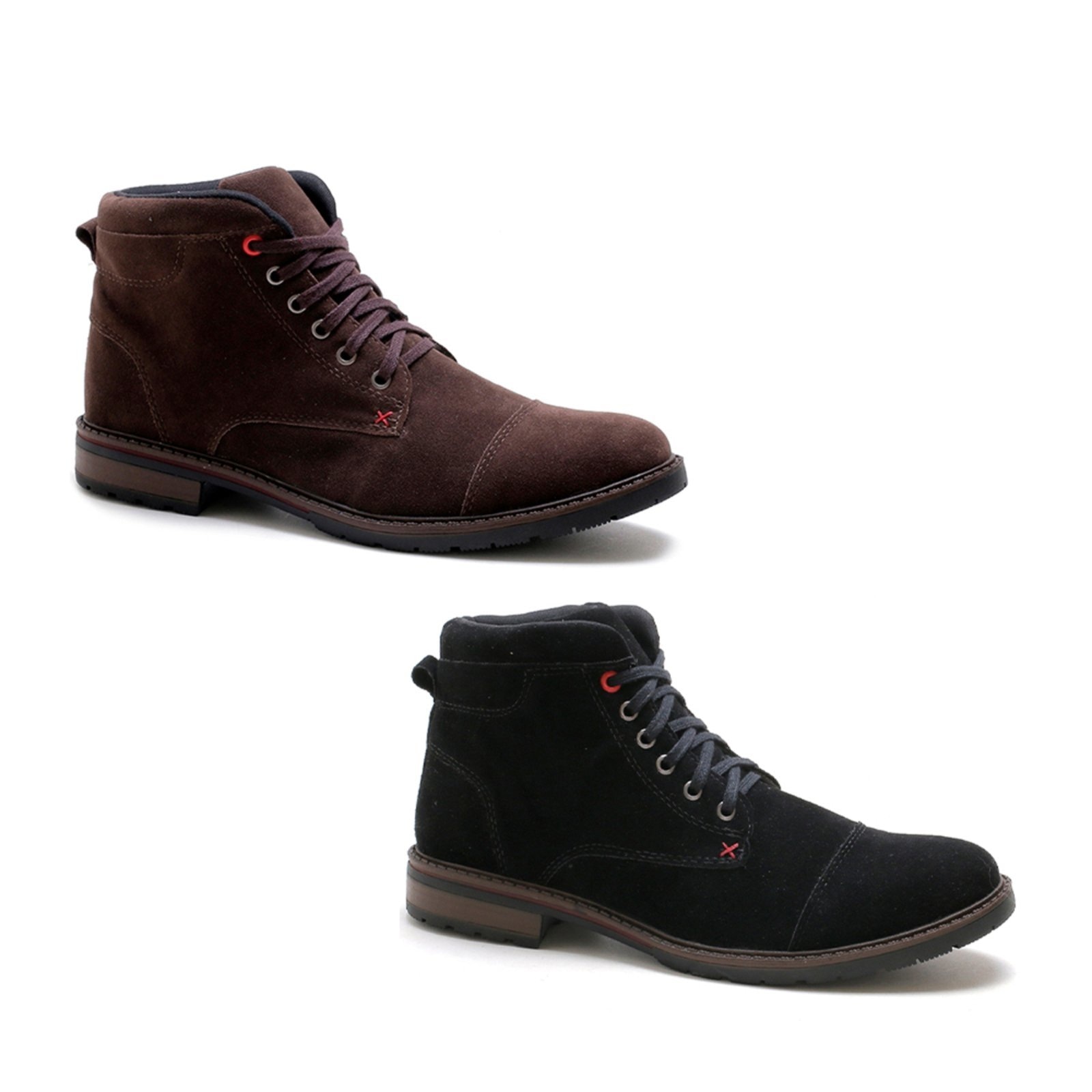 Imagem principal Kit 2 Pares Bota Masculina Bredeni Confortavel Coturno Estilo Casual Marrom Preta BREDENI multicolorido