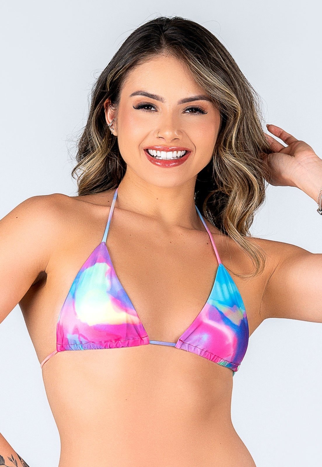 Imagem principal Biquíni Top Summer Soul Com Bojo Cortininha Abstrato Summer Soul azul