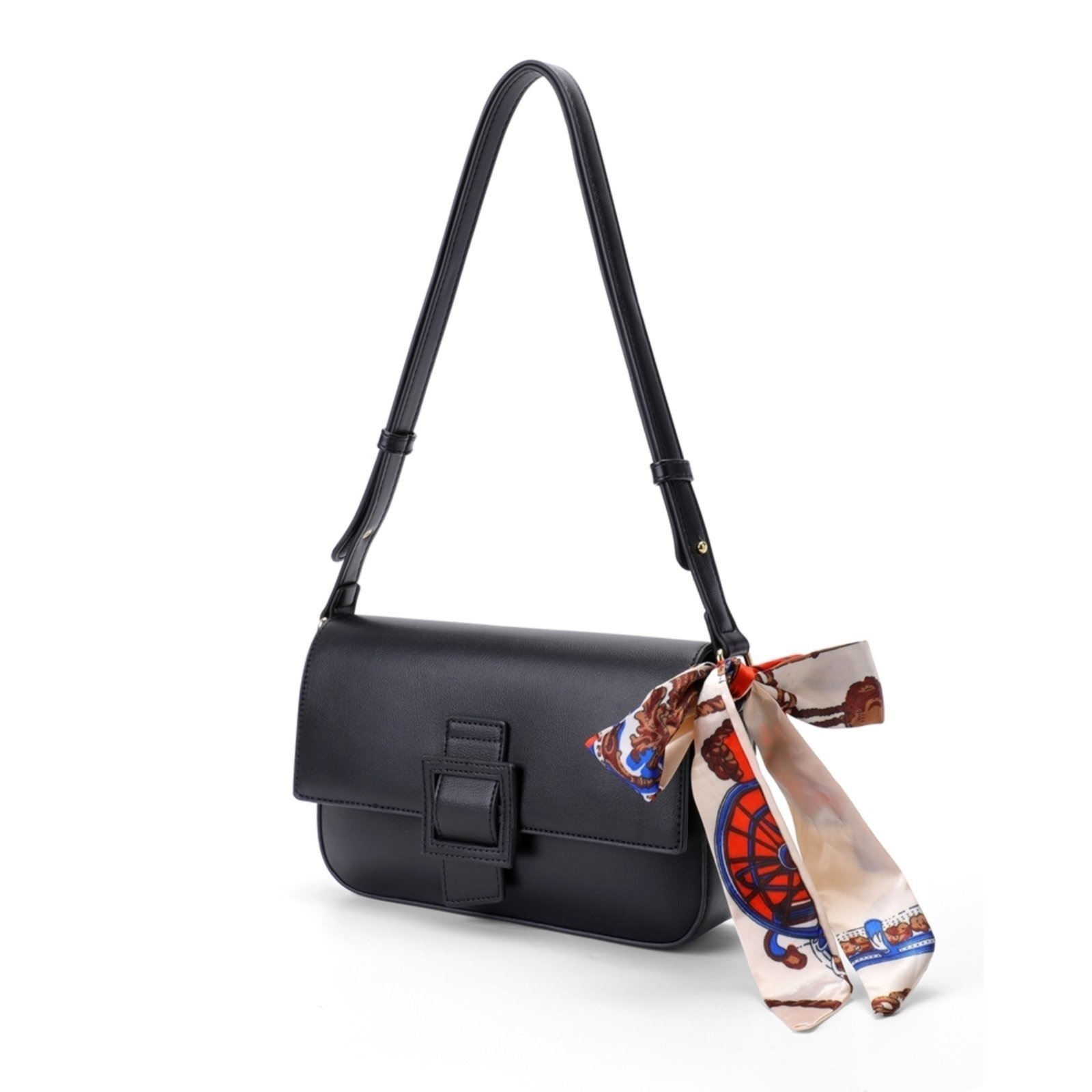 Imagem principal Bolsa Feminina Perfect For You Alça Transversal Couro Pequena Preta Impermeável Reforçada Perfect For You preto