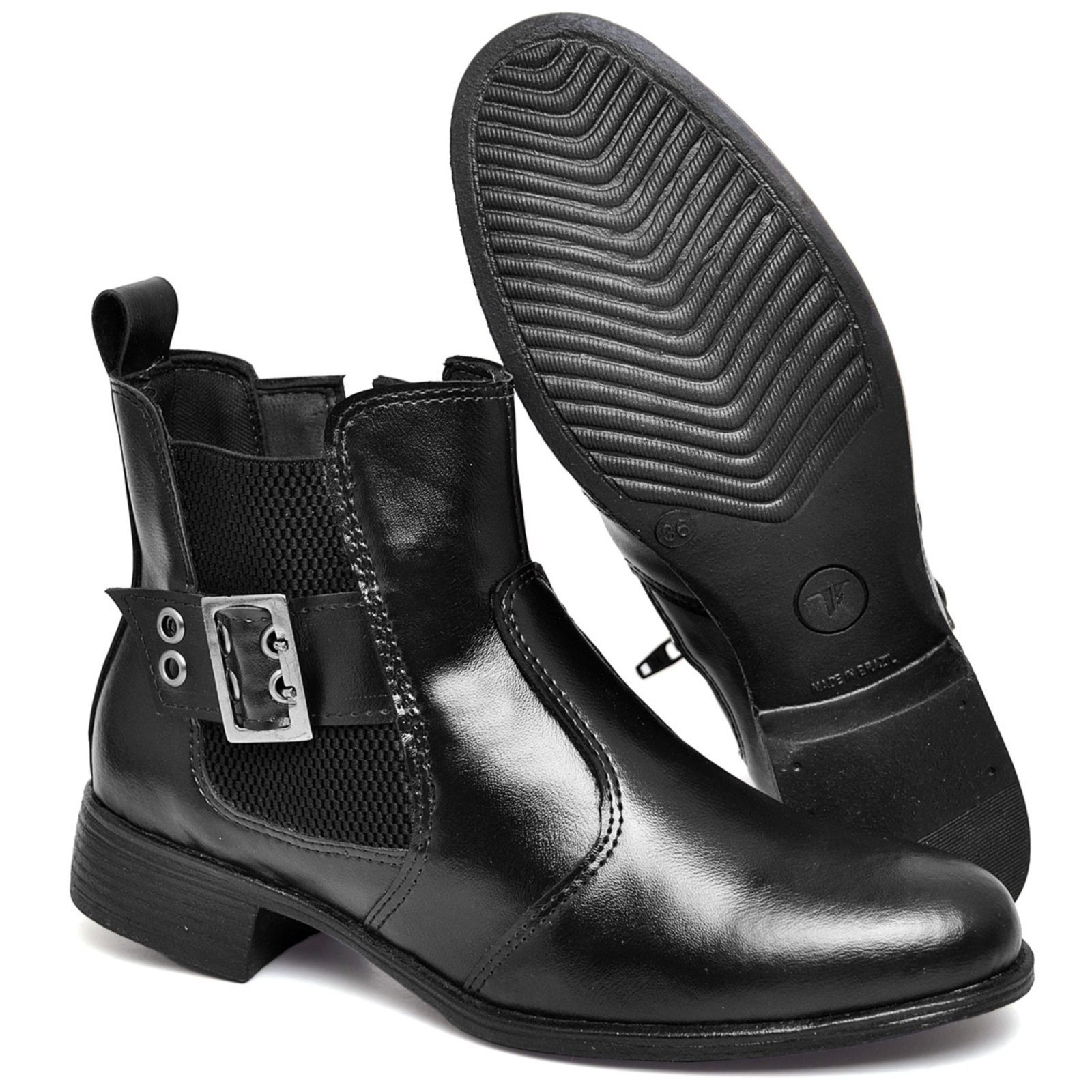 Imagem principal Bota Feminina Cano Médio Casual Polo Blu Detalhes em Fivela Preta em Sintético do ao 40 Polo Blu preto blu