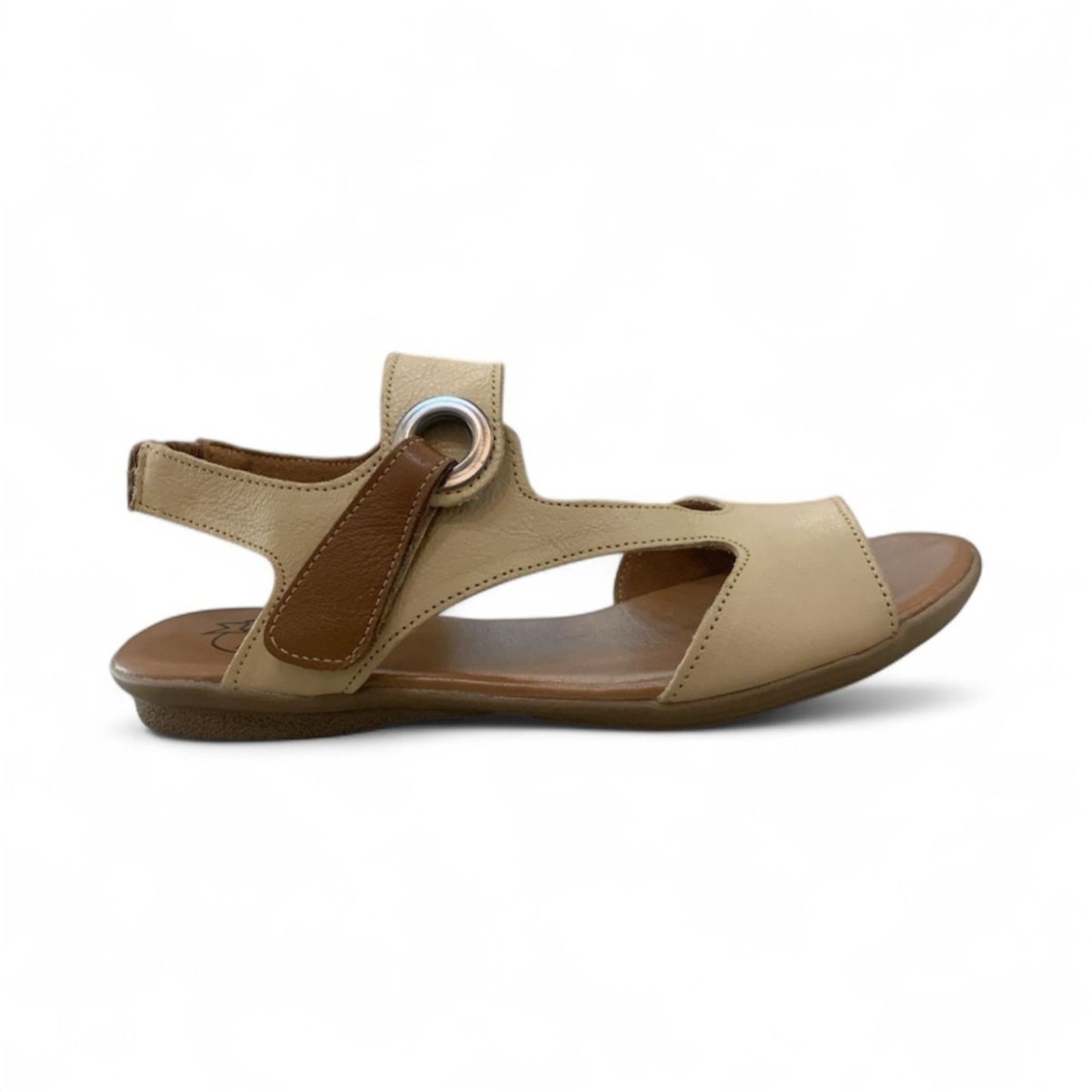 Imagem principal Sandália Feminina Flat Balatore em Couro BZ087 Creme Balatore Shoes bege