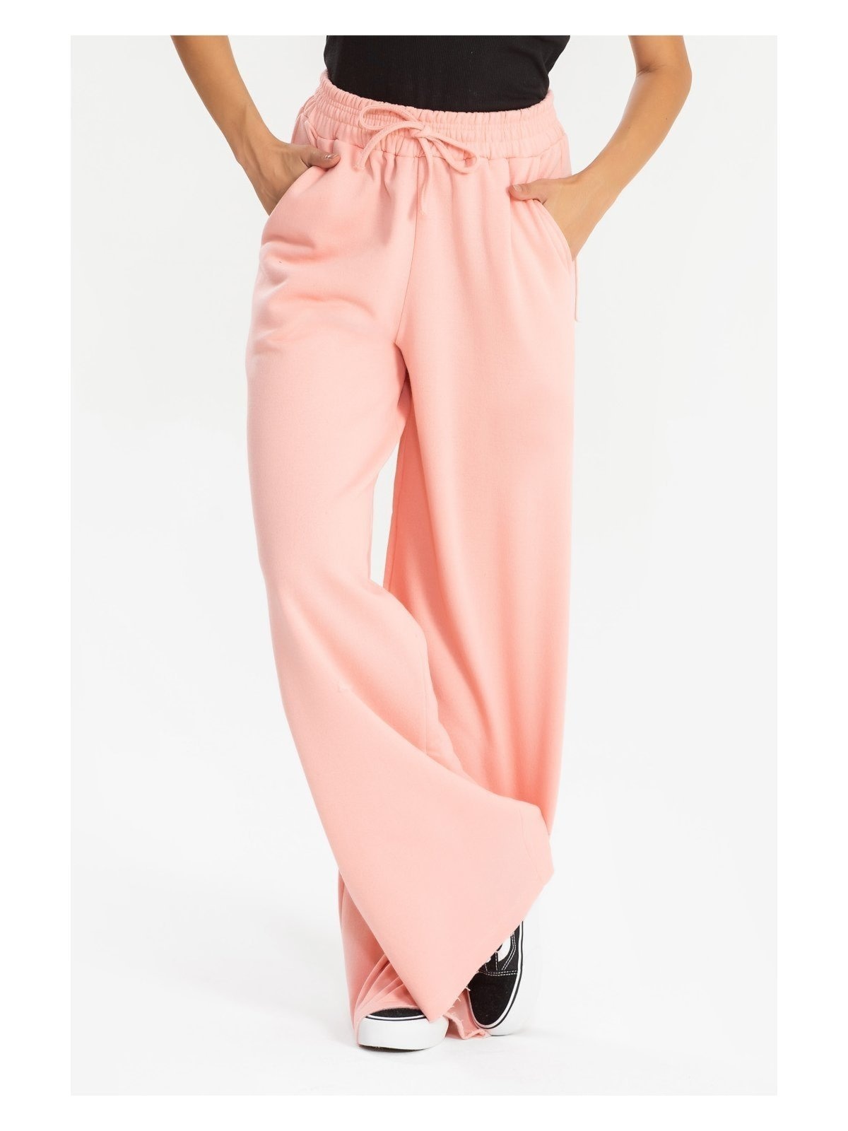 Imagem principal Calça Moletom Wide Leg Tai Feminina Confortável Meu Jeans rosa