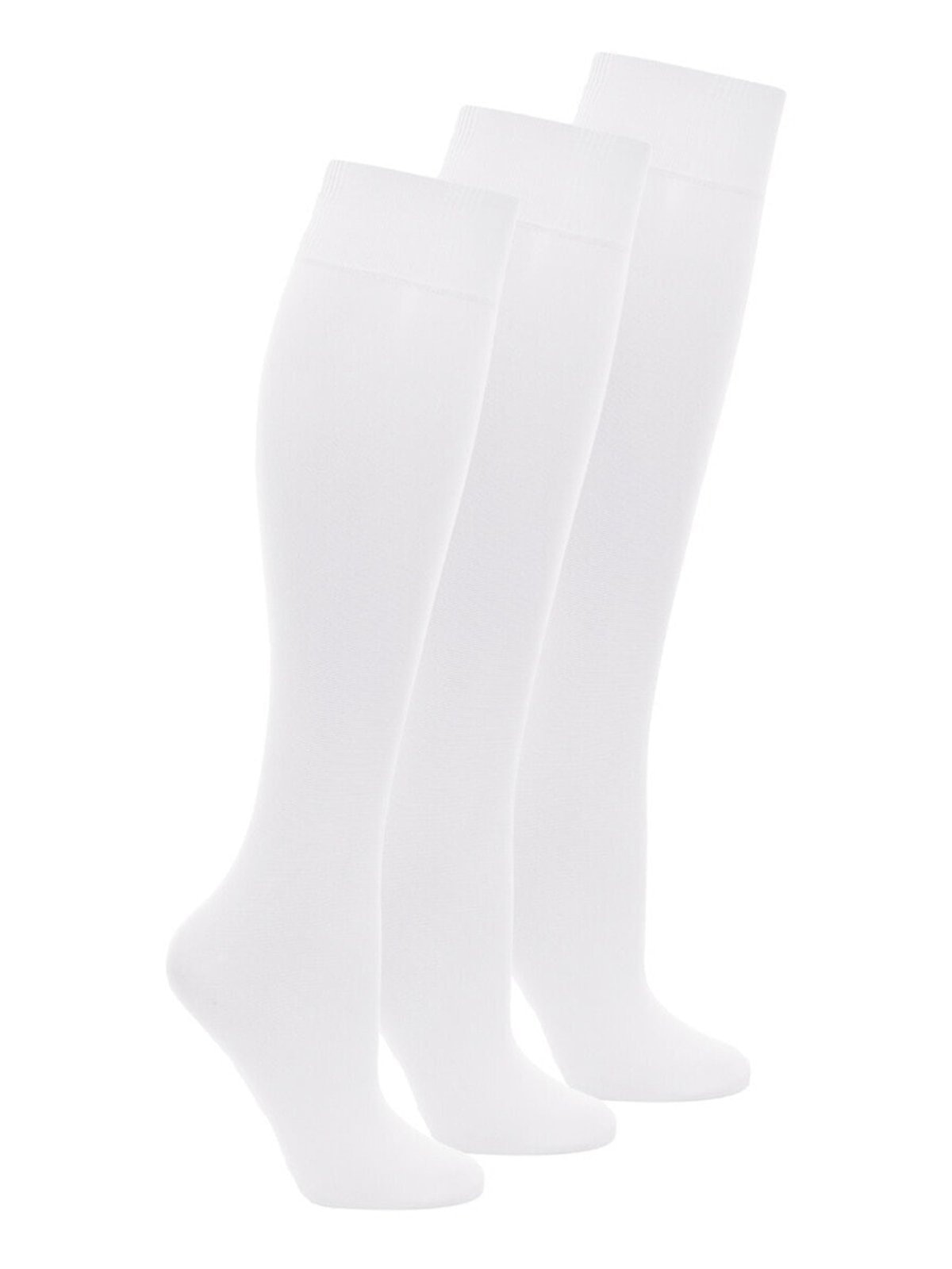 Imagem principal Kit com 3 Meias 3/4 Fio 40 Opaca Loba Lupo branco