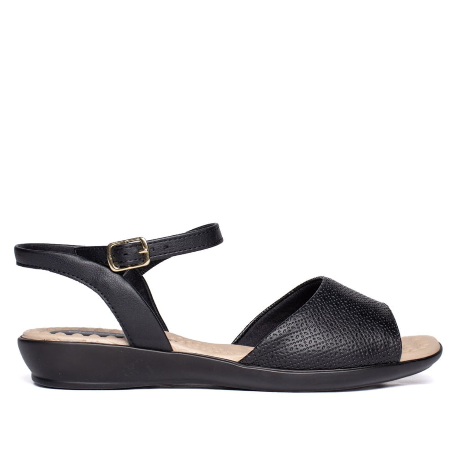 Imagem principal Sandália Feminina Piccadilly Rasteira Wide Fit Napa Piccadilly preto