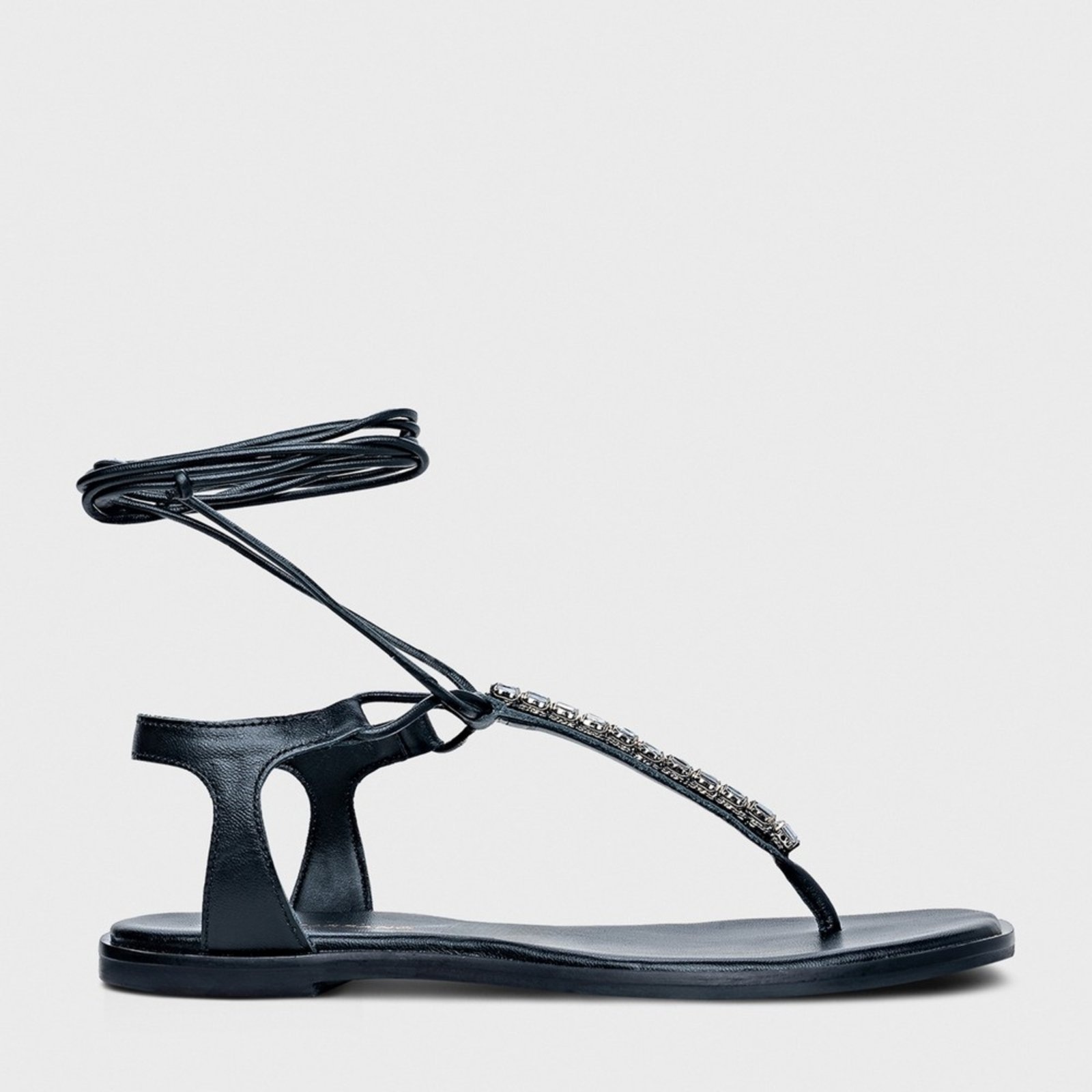 Imagem principal Rasteira Flat Simple Cristal Carrano 777018 Carrano preto