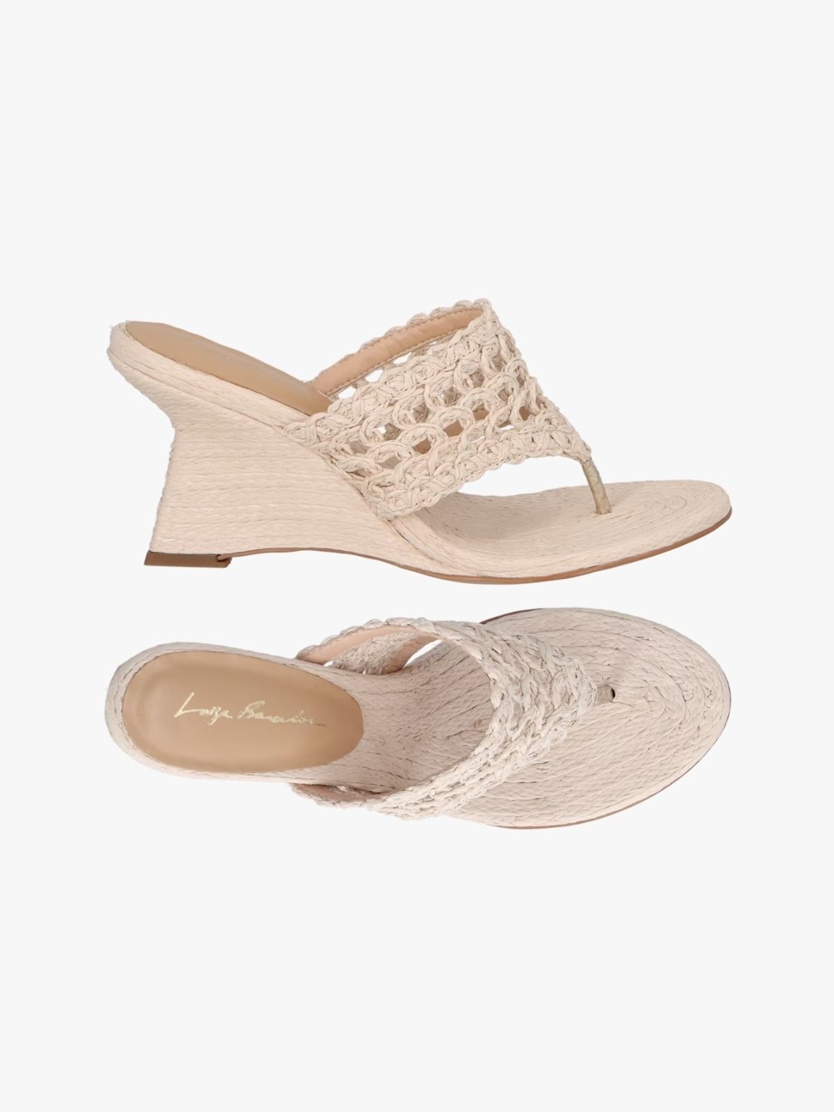 Imagem principal Sandália Luiza Barcelos Em Ráfia Tramada Luiza Barcelos bege