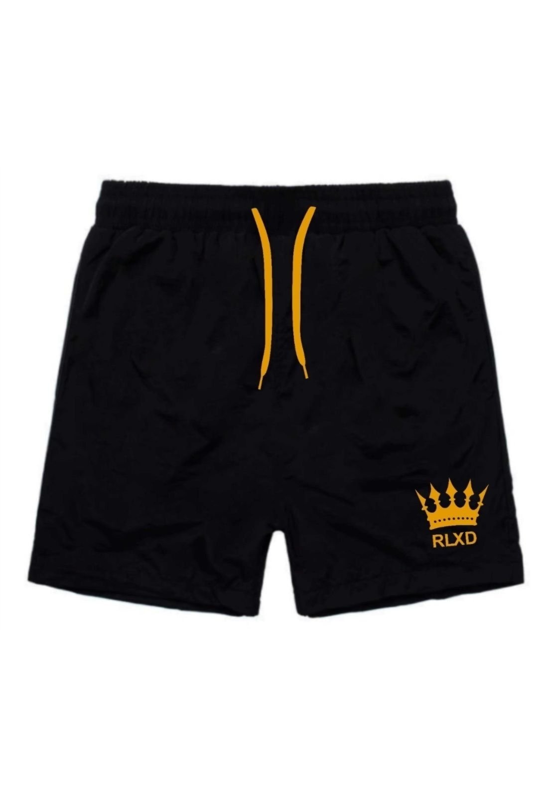 Imagem principal Bermuda Short Moda Praia Relaxado Estampado Preto Cordão Neon Relaxado amarelo/preto neon