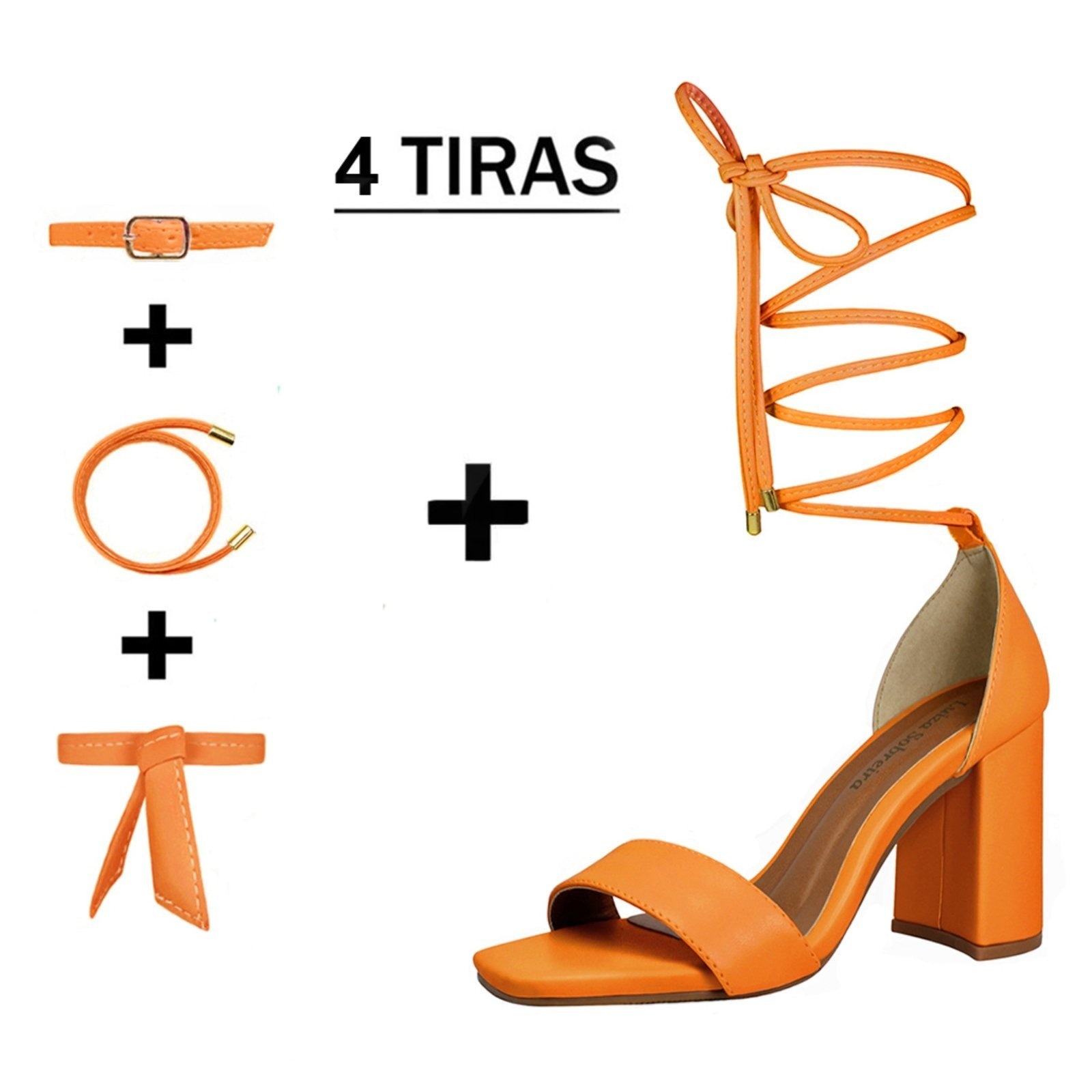 Imagem principal Sandália Troca Tira Salto Alto Grosso Luiza Sobreira Mod. 2132-2 Luiza Sobreira laranja