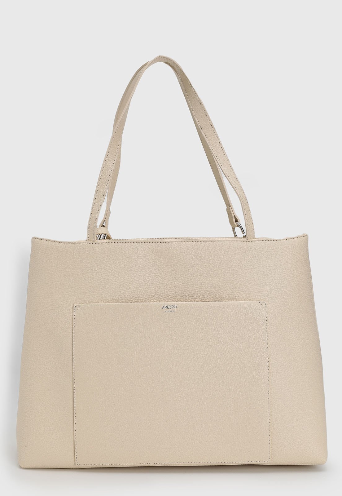 Imagem principal Bolsa Feminina Arezzo Grande Texturizada Off-White Arezzo off-white white