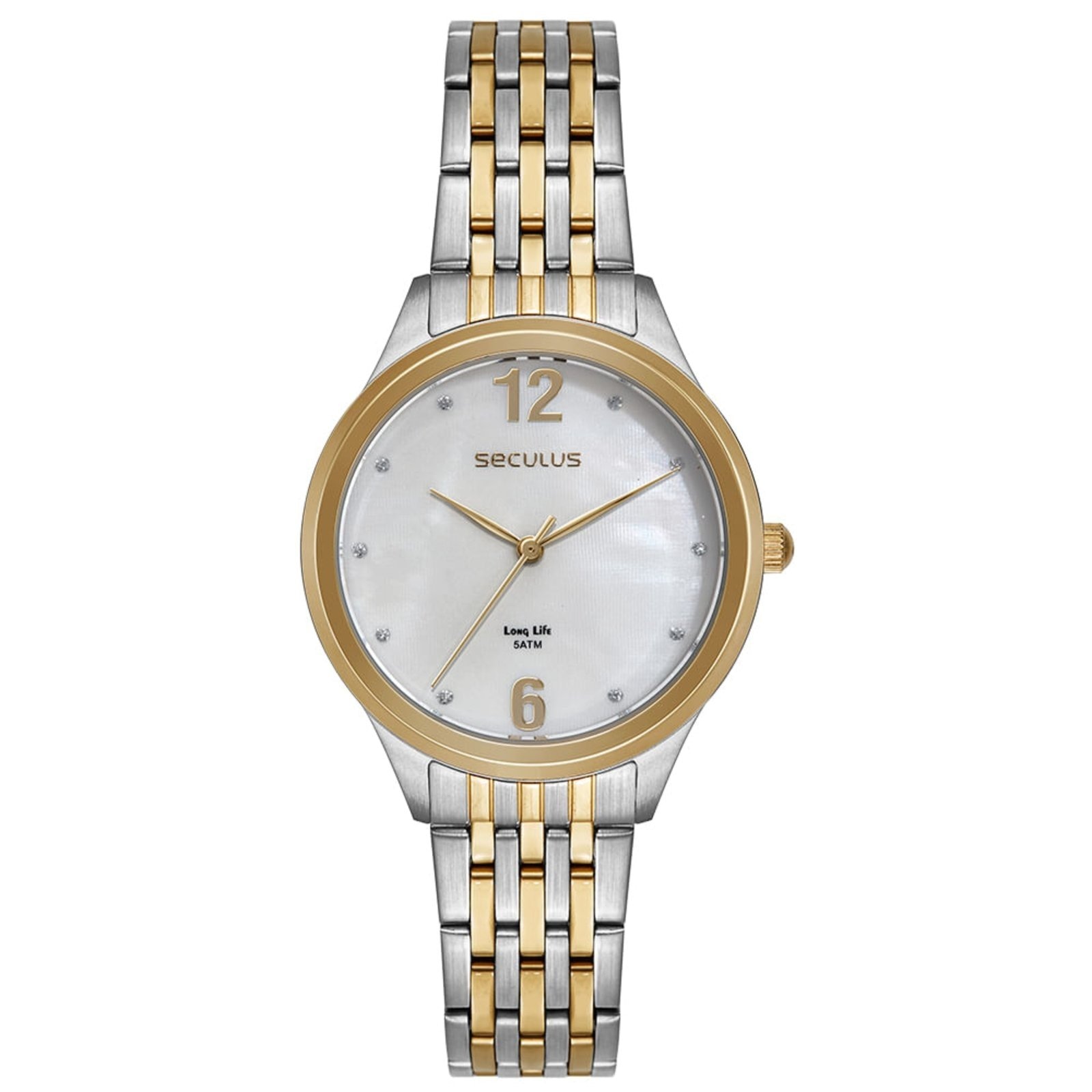 Imagem principal Relógio Feminino Seculus Analógico Bicolor em Cristais Seculus prata